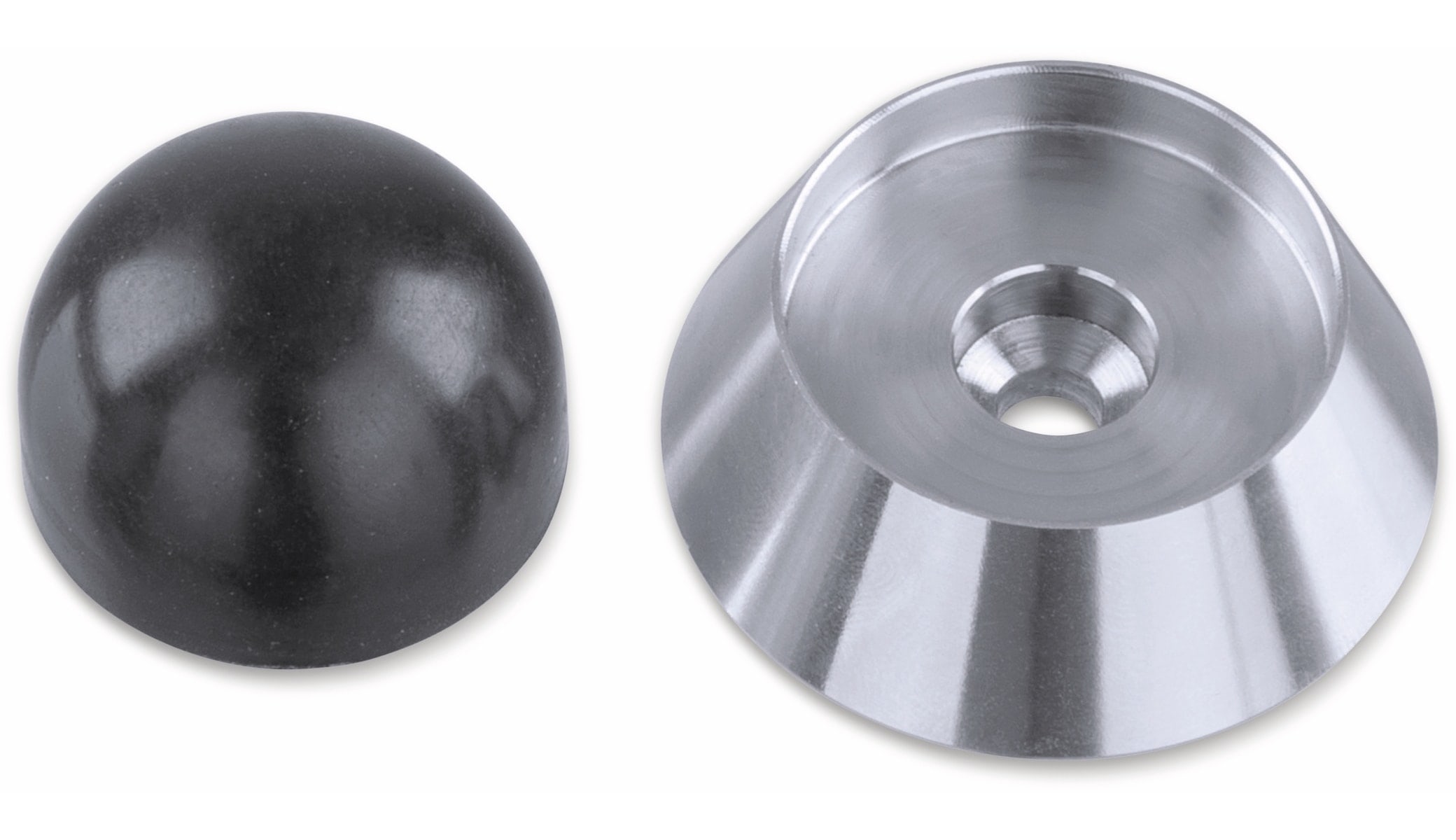 Türstopper aus Edelstahl, Wandmontage, Ø 40 mm, Höhe 30 mm Türstopper aus Edelstahl, Wandmontage, Ø 40 mm, Höhe 30 mm