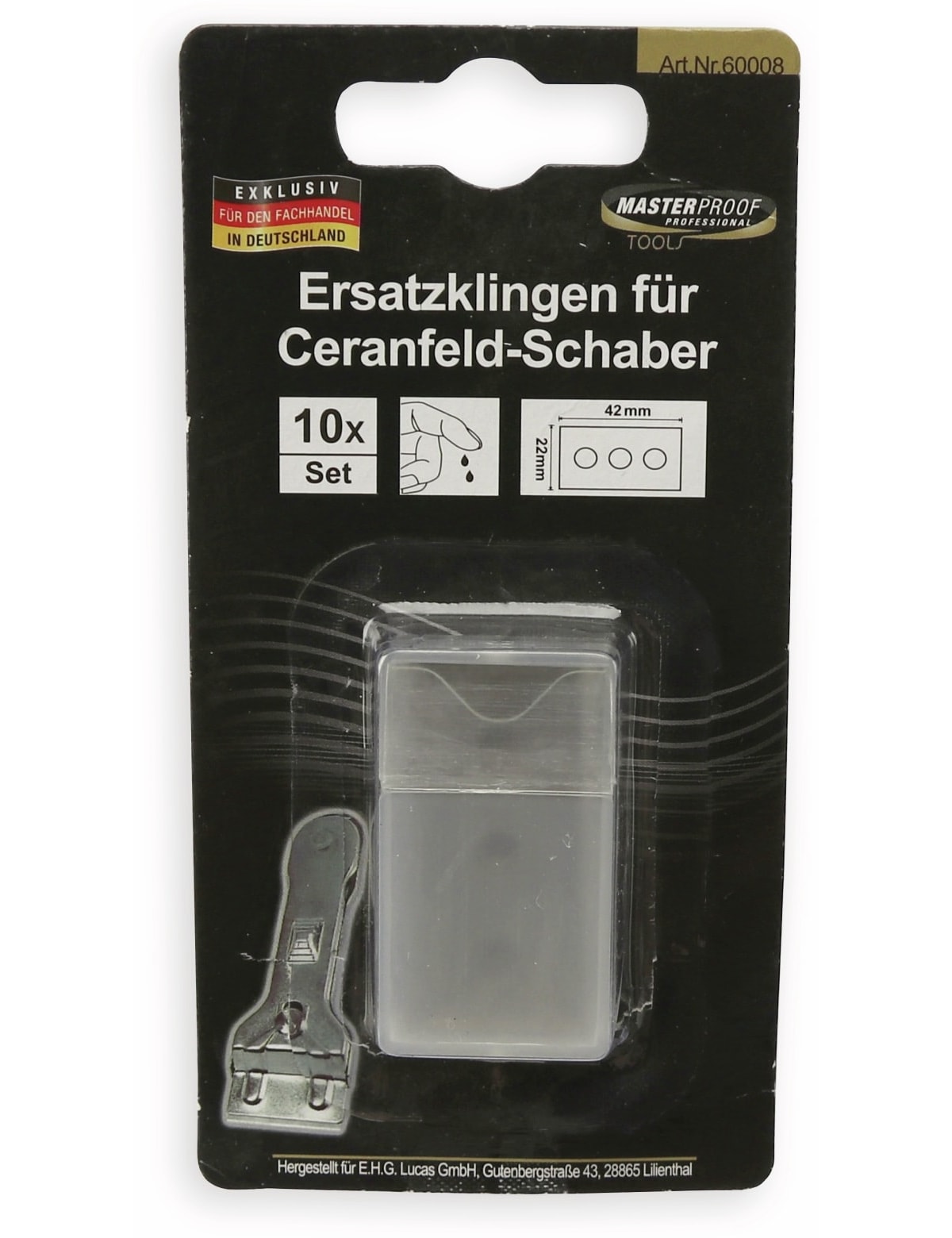MASTERPROOF Schaber-Ersatzklingen Doppel Schneidig, 10 Stück MASTERPROOF Schaber-Ersatzklingen Doppel Schneidig, 10 Stück
