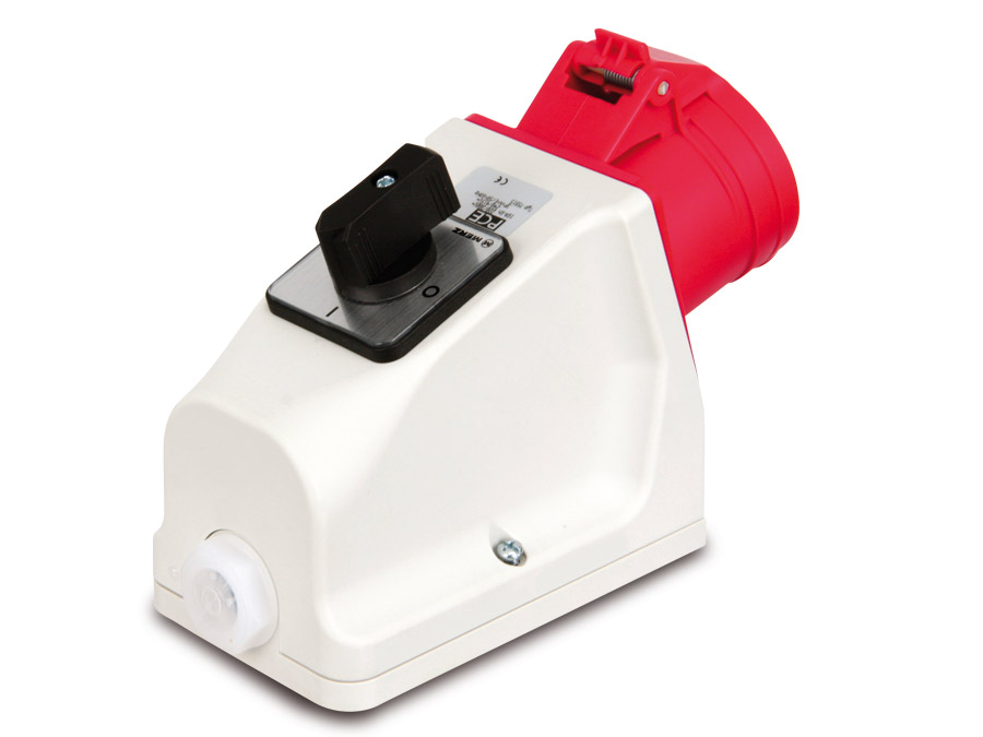 PCE CEE-Anbaukupplung Schalter, 5-polig, 16 A, 400 V, IP44 PCE CEE-Anbaukupplung Schalter, 5-polig, 16 A, 400 V, IP44