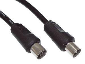 Antennenanschlusskabel, gerade, 2,5m, schwarz, 75dB Antennenanschlusskabel, gerade, 2,5m, schwarz, 75dB