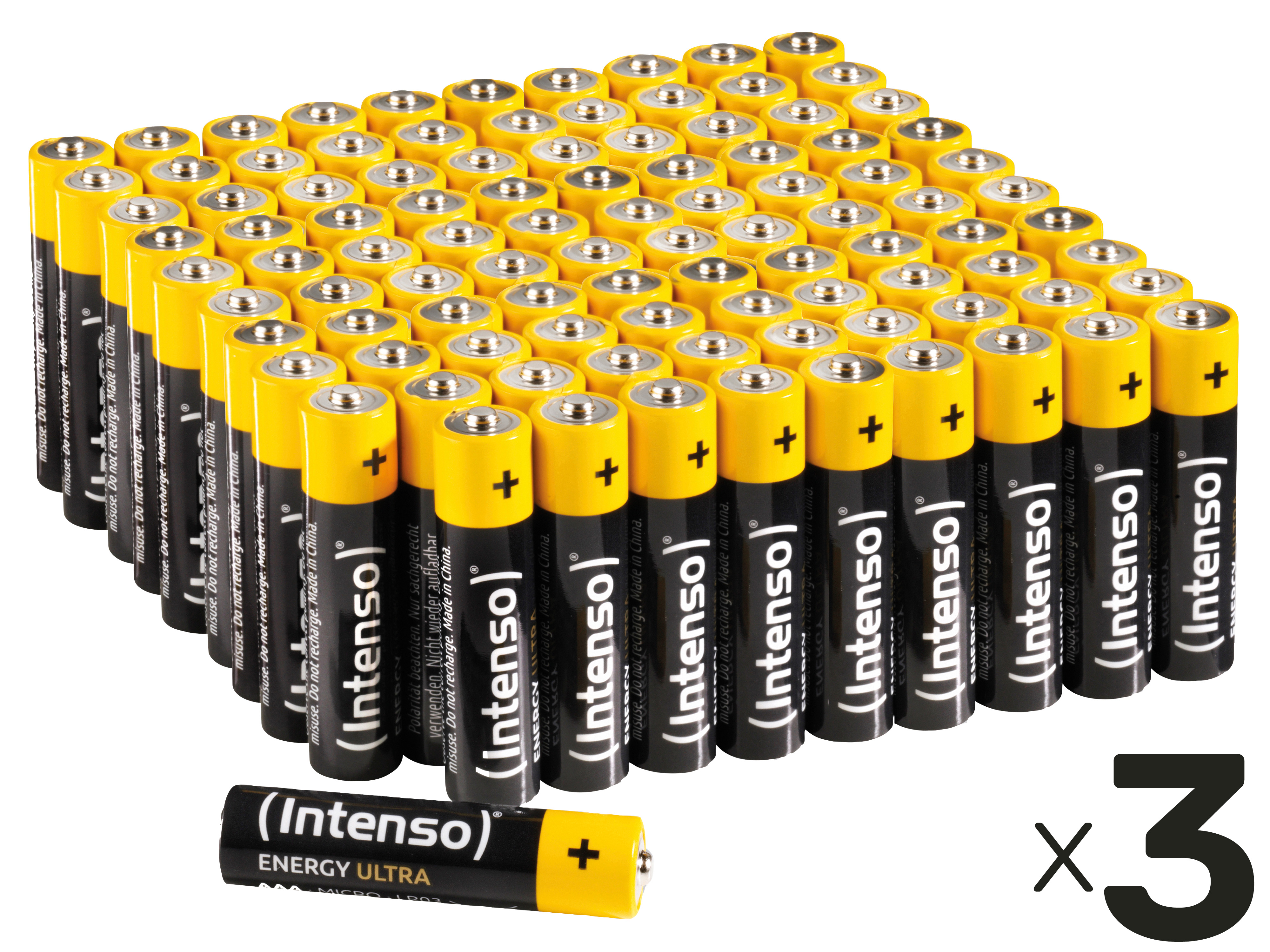 INTENSO Micro-Batterie-Set Energy Ultra, AAA LR03, 300 Stück