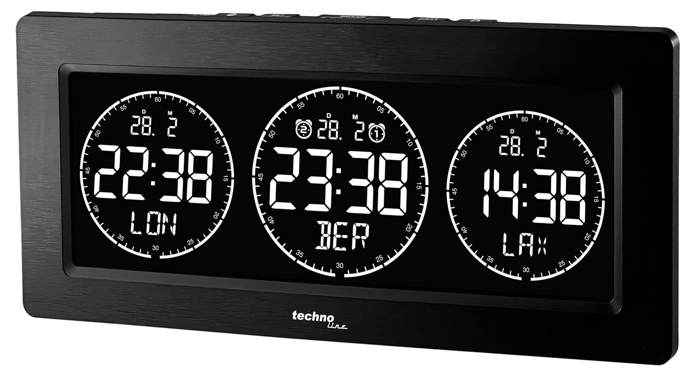 TECHNOLINE Digitale Weltzeituhr WT458, mit 3 einstellbare Uhrzeiten TECHNOLINE Digitale Weltzeituhr WT458, mit 3 einstellbare Uhrzeiten