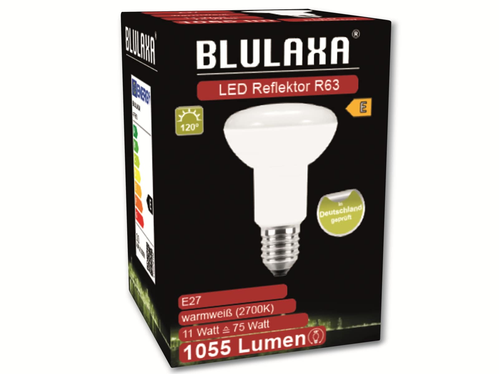 BLULAXA LED-SMD-Lampe, R80, E27, EEK: E, 11 W, 1055 lm, 2700 K BLULAXA LED-SMD-Lampe, R80, E27, EEK: E, 11 W, 1055 lm, 2700 K