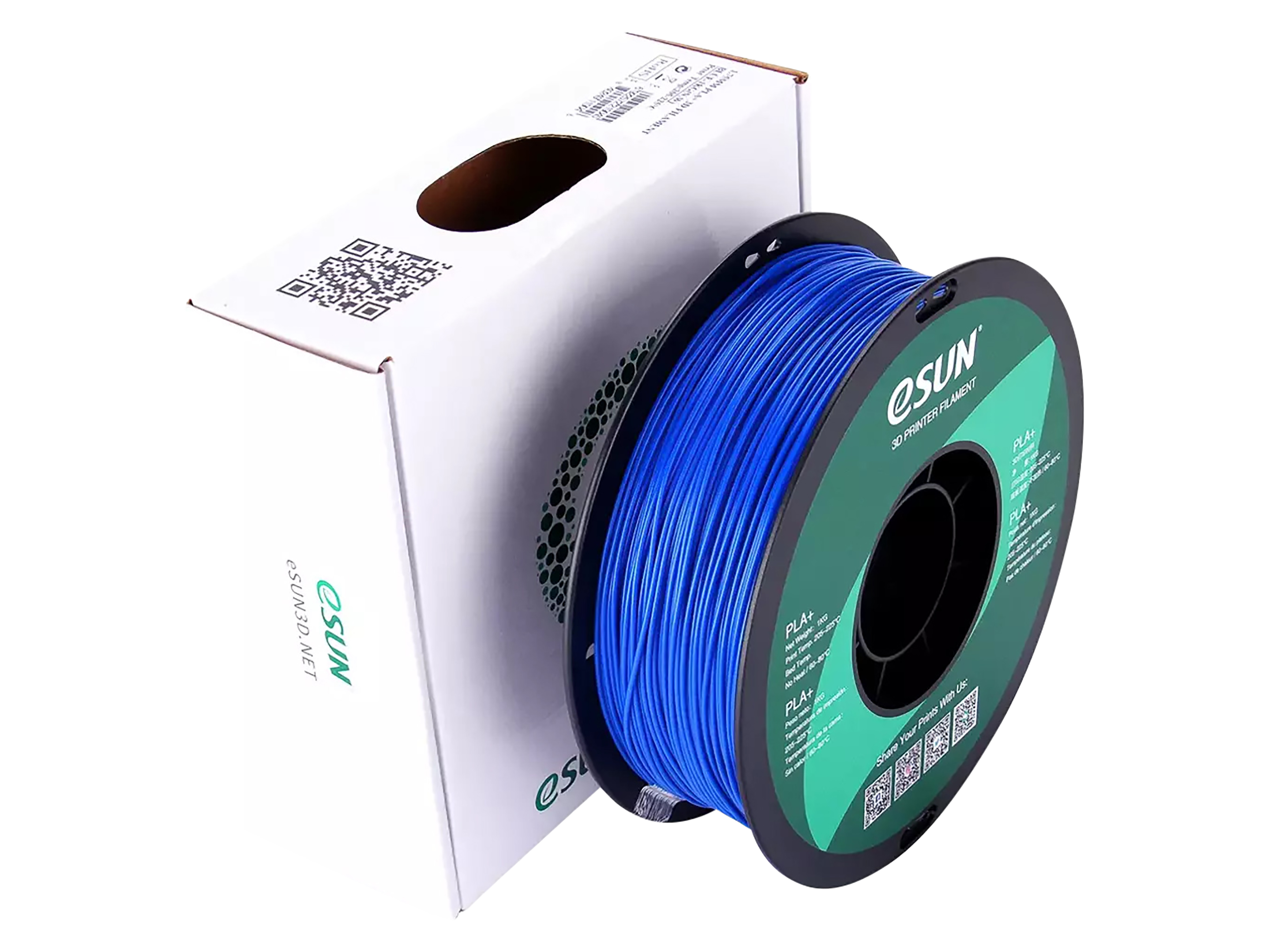 3D Filament PLA+, 1 kg, blau, 1,75 mm ESUN 3D Filament PLA+, 1 kg, blau, 1,75 mm