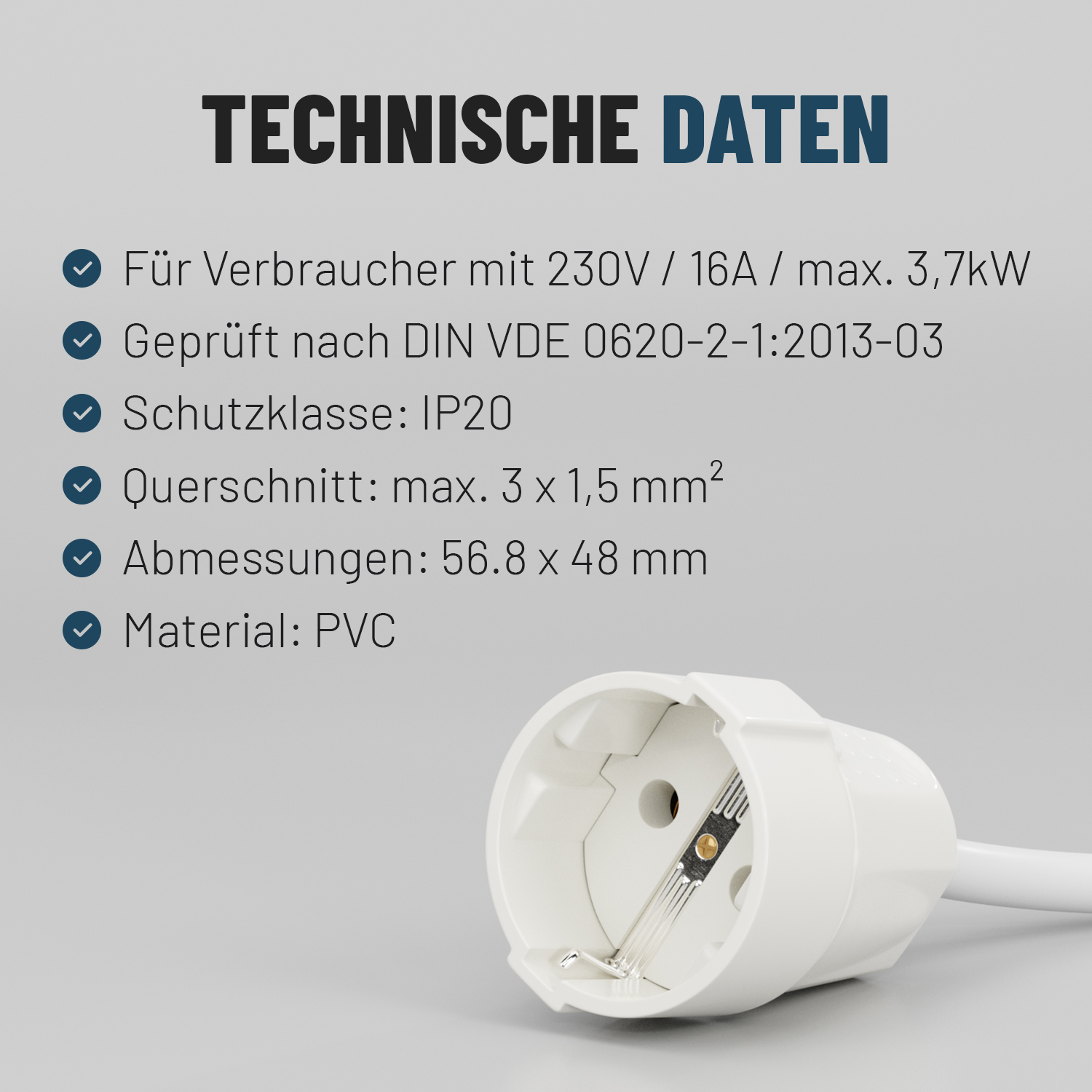 ABSINA Schutzkontaktkupplung ABSINA, weiß, 3 Stück ABSINA Schutzkontaktkupplung ABSINA, weiß, 3 Stück