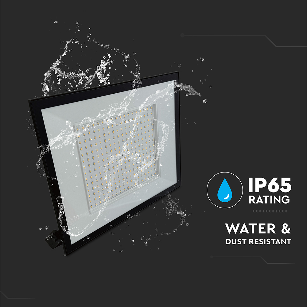 V-TAC LED-Fluter, VT-44208, 200 W, 6500K, EEK: F, 16450 lm, kaltweiß, IP65, schwarz V-TAC LED-Fluter, VT-44208, 200 W, 6500K, EEK: F, 16450 lm, kaltweiß, IP65, schwarz