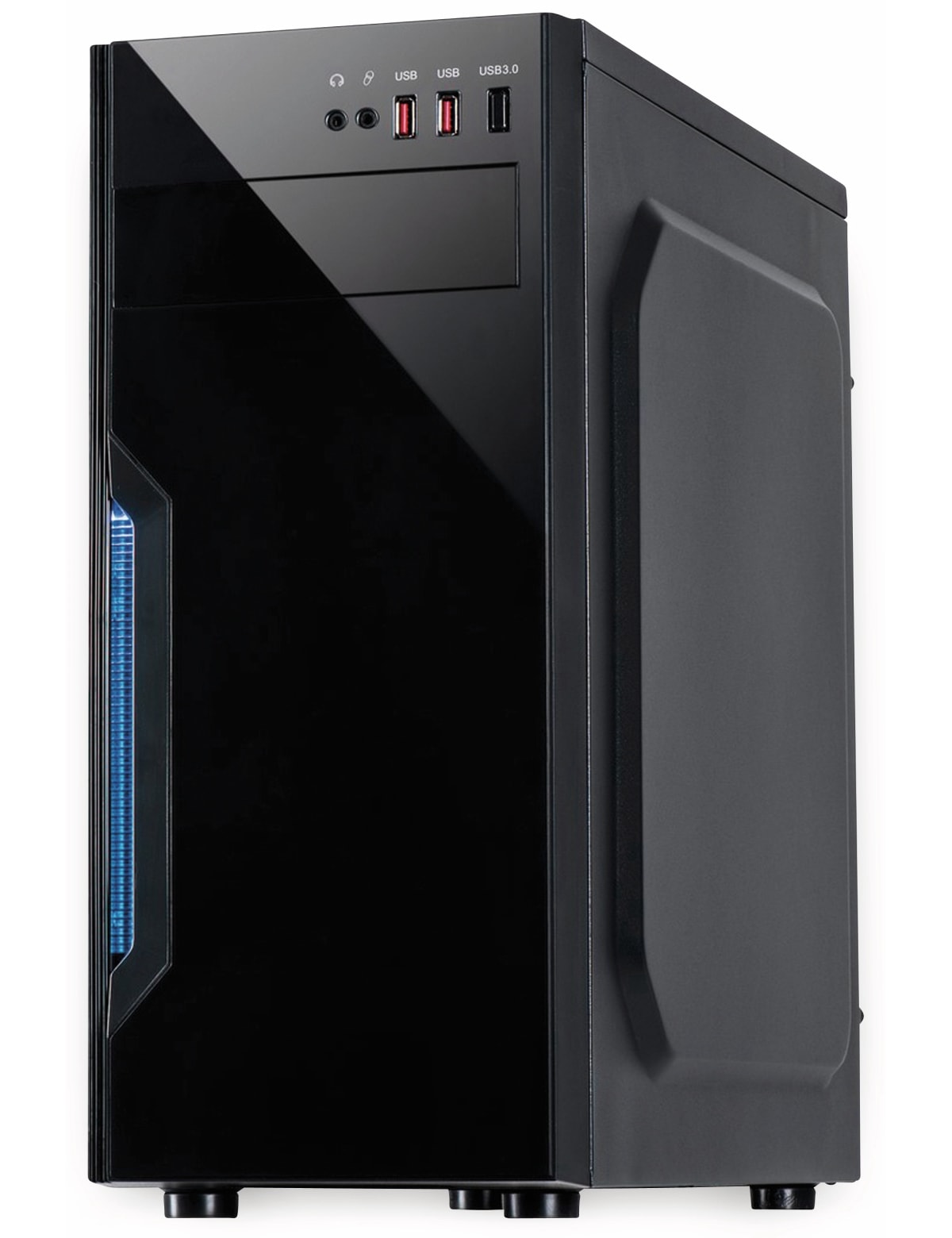 INTER-TECH PC-Gehäuse B-42, schwarz-blau