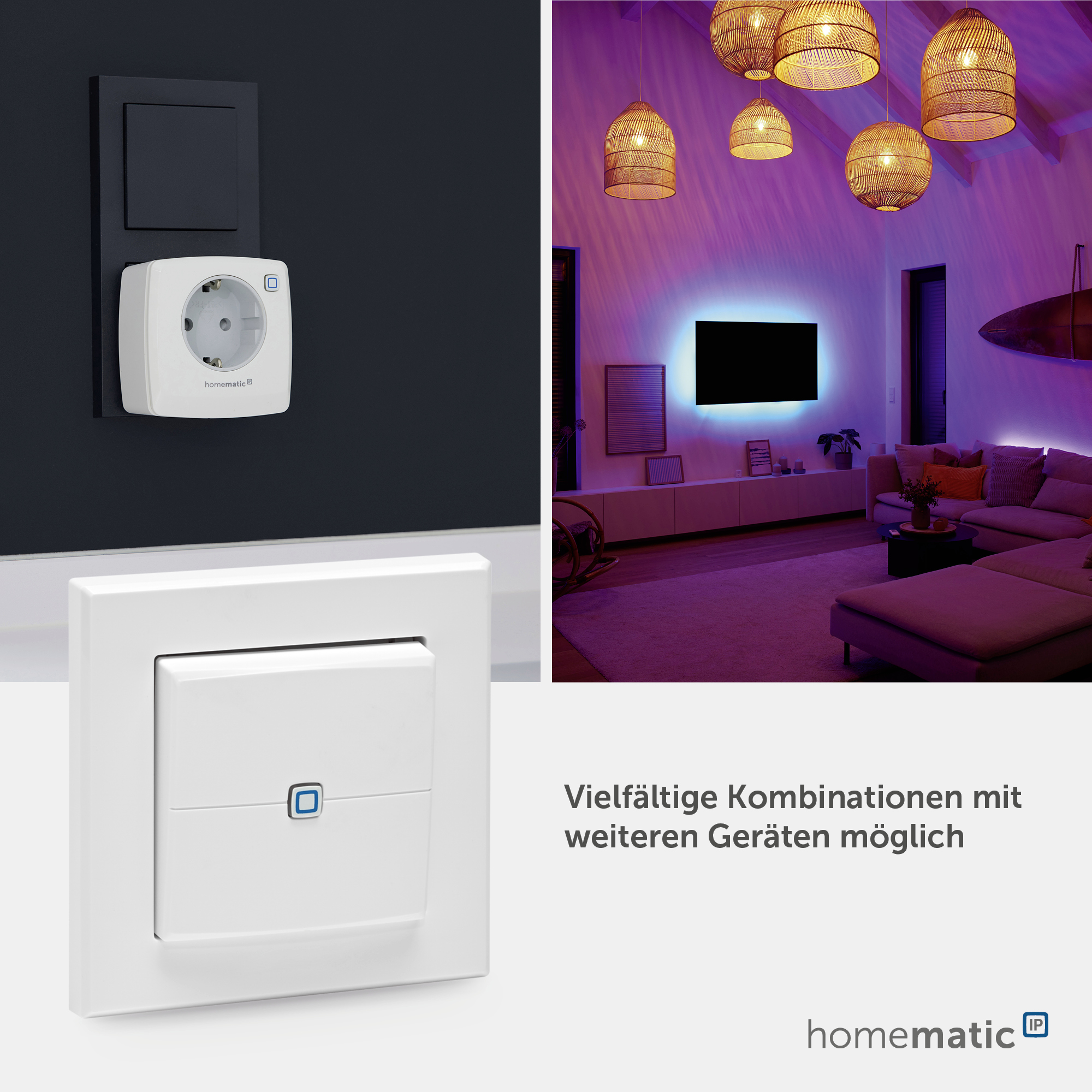 HOMEMATIC IP 161830A0 Wandtaster 2-fach