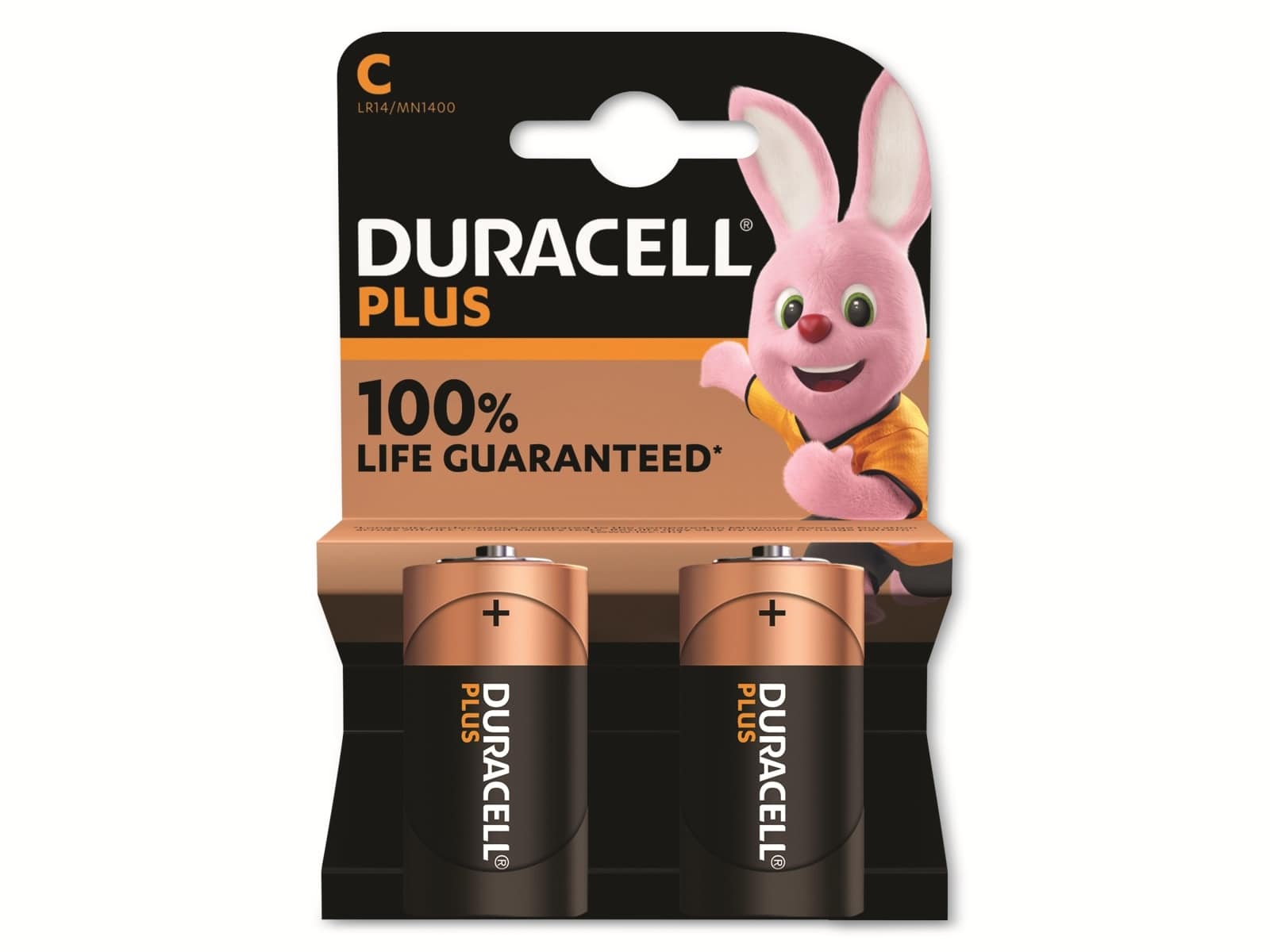DURACELL Alkaline-Baby-Batterie LR14, 1.5V, Plus, 2 Stück DURACELL Alkaline-Baby-Batterie LR14, 1.5V, Plus, 2 Stück