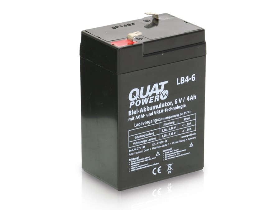 QUATPOWER Blei-Akkumulator LB4-6, 6 V-/4 Ah QUATPOWER Blei-Akkumulator LB4-6, 6 V-/4 Ah