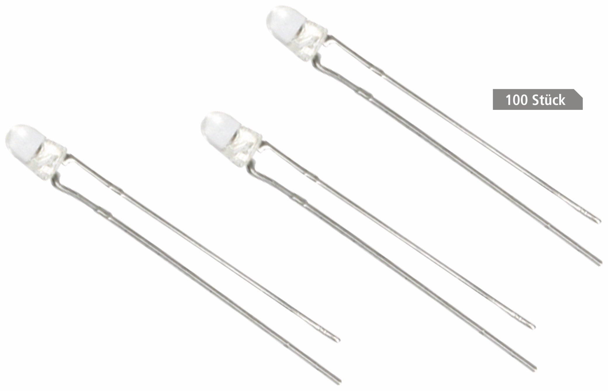 OSRAM LED LY3336-T, 3mm, gelb, 900 mcd, 10 Stück OSRAM LED LY3336-T, gelb, 900 mcd, 10 Stück