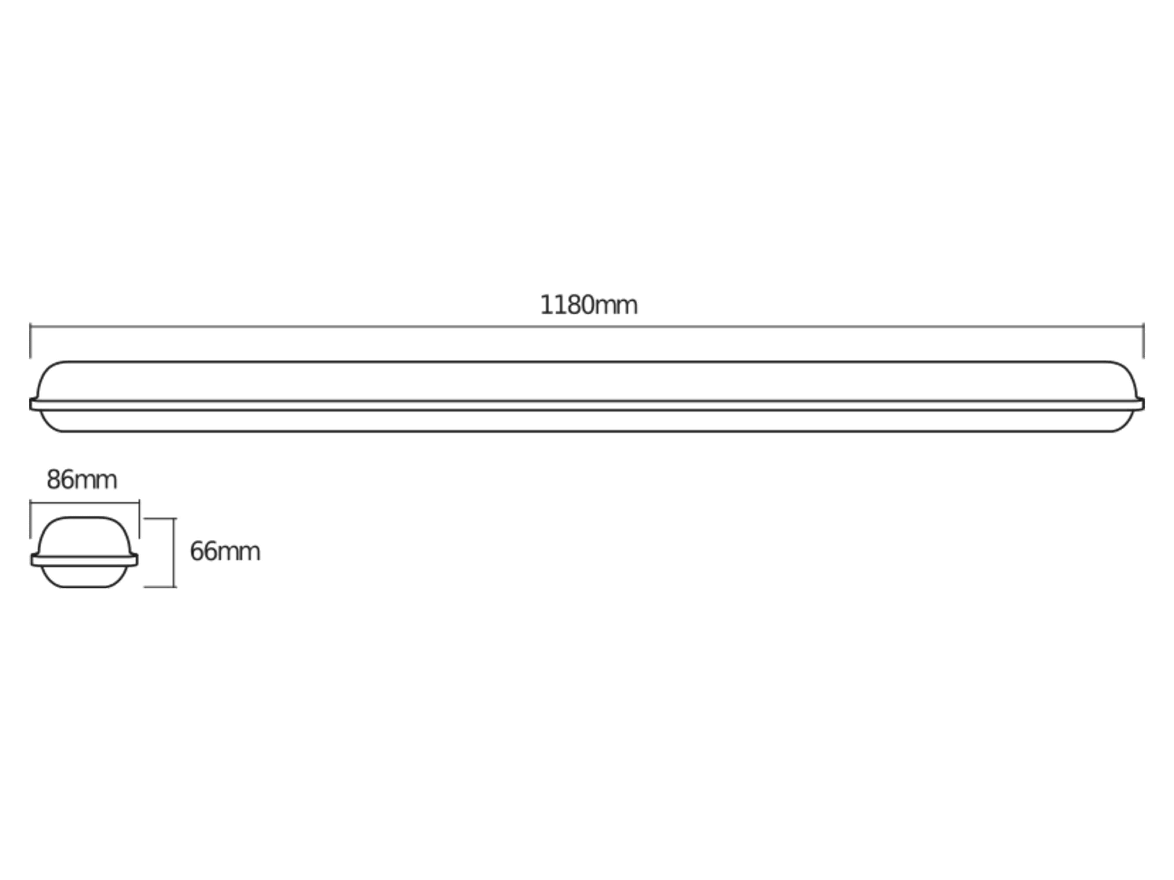 OSRAM LED-Feuchtraumleuchte, 36W, EEK: F, 3000lm, 4000K, IP65, neutralweiß, 1,2m OSRAM LED-Feuchtraumleuchte, 36W, EEK: F, 3000lm, 4000K, IP65, neutralweiß, 1,2m
