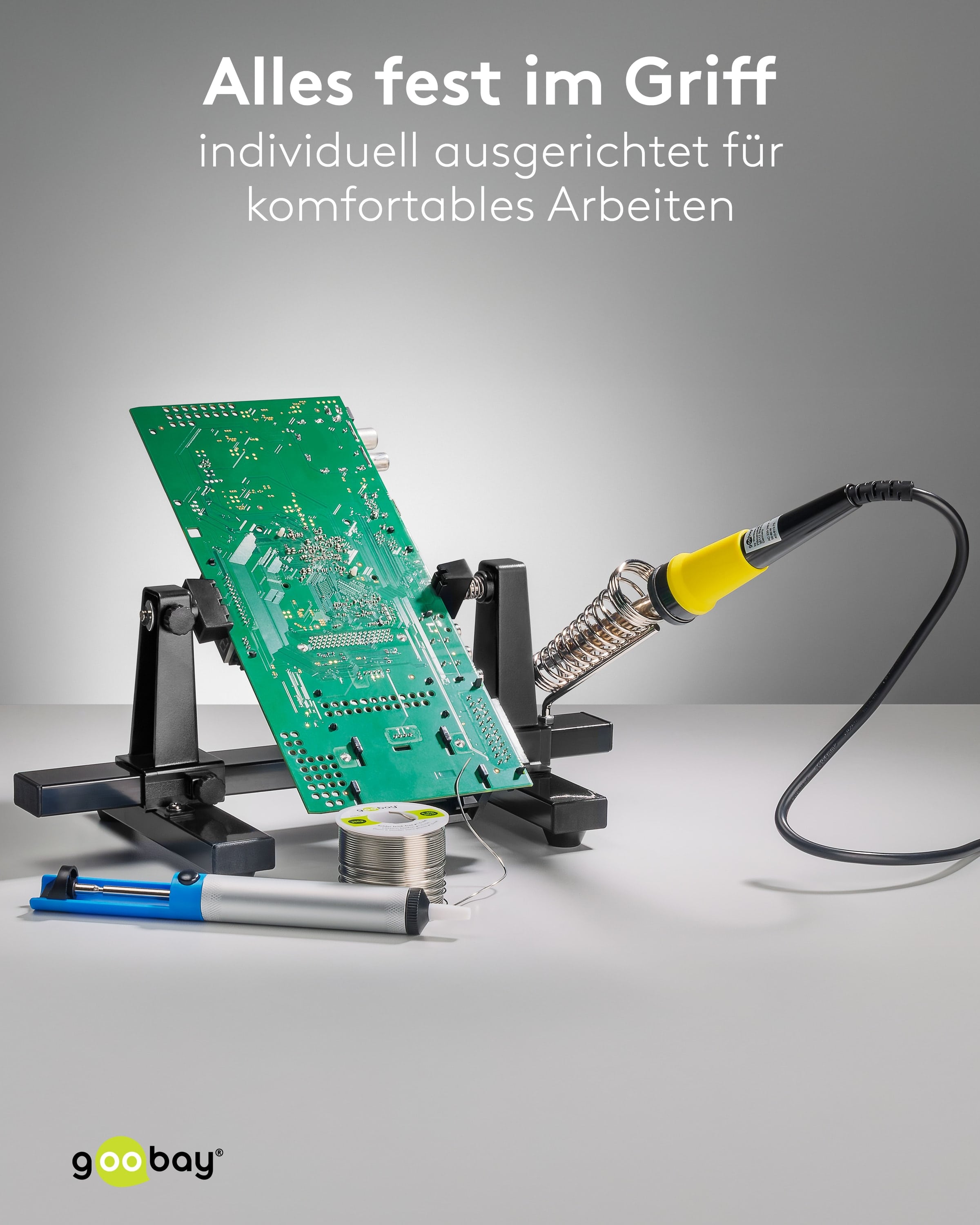 GOOBAY Platinenhalter, 76559, mit Lötkolbenständer GOOBAY Platinenhalter, 76559, mit Lötkolbenständer