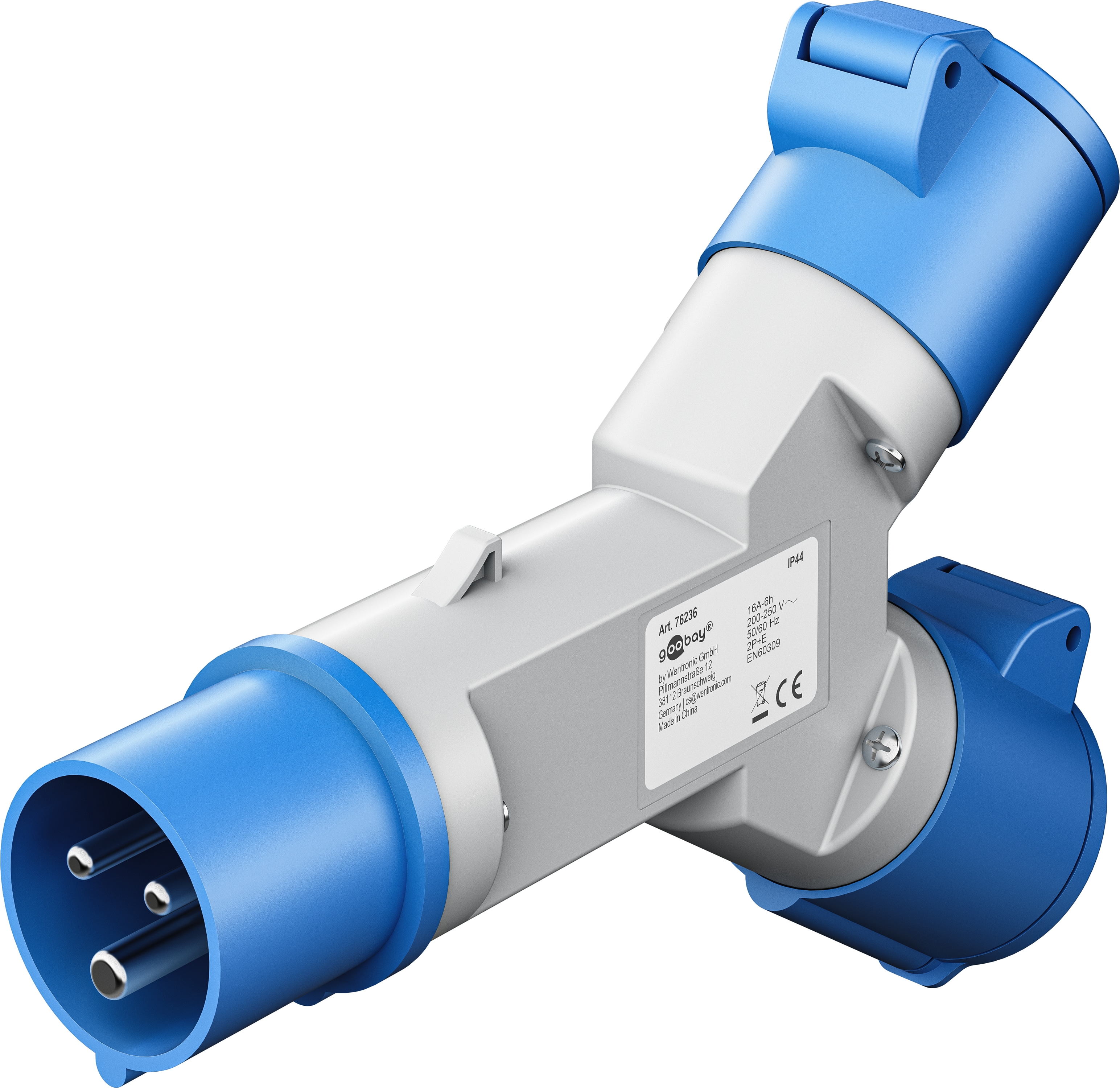GOOBAY CEE-Adapter Y, 76236, Stecker zu 2x Kupplung GOOBAY CEE-Adapter Y, 76236, Stecker zu 2x Kupplung