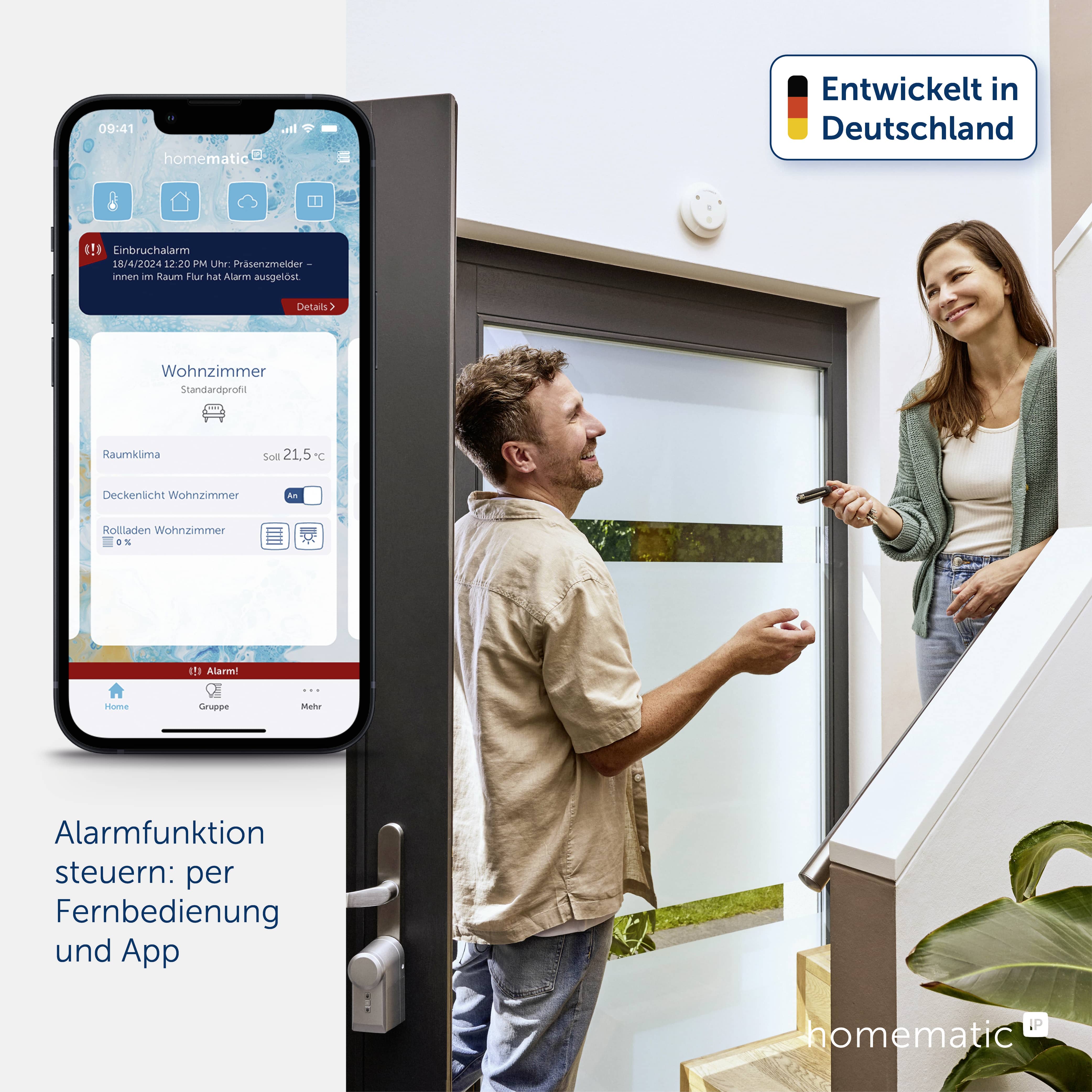 HOMEATIC IP Schlüsselbundfernbedienung 160741A0, Alarmfunktion HOMEATIC IP Schlüsselbundfernbedienung 160741A0, Alarmfunktion