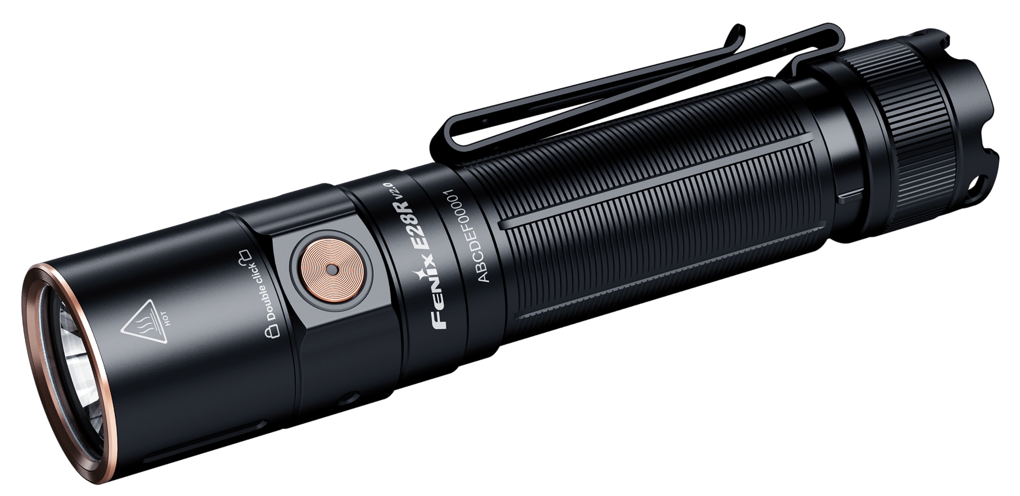 FENIX LED-Taschenlampe E28R V2.0, Akkubetrieb, USB, schwarz FENIX LED-Taschenlampe E28R V2.0, Akkubetrieb, USB, schwarz
