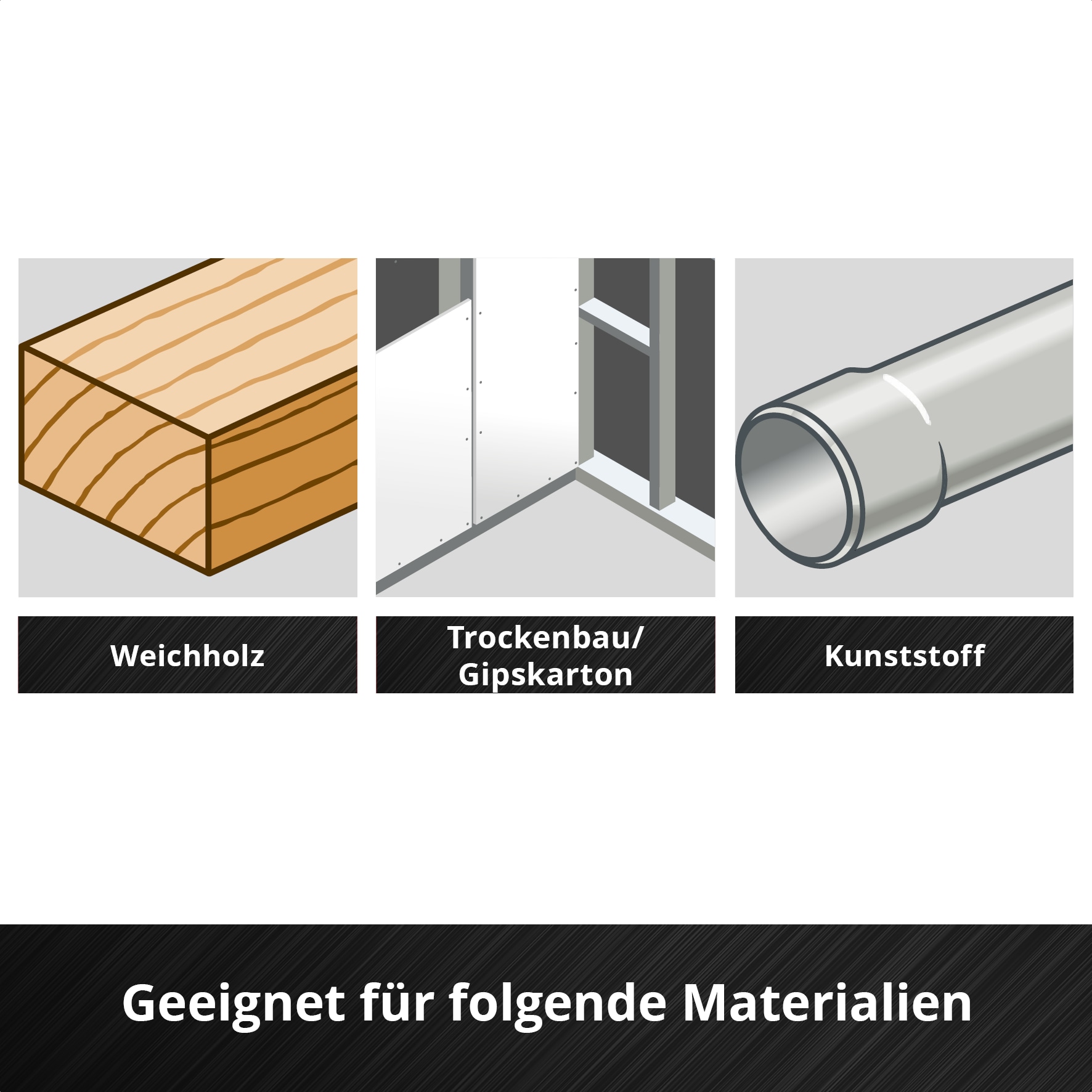 EINHELL Multitool-Set, 708103, Holz/Metall, 3-teilig