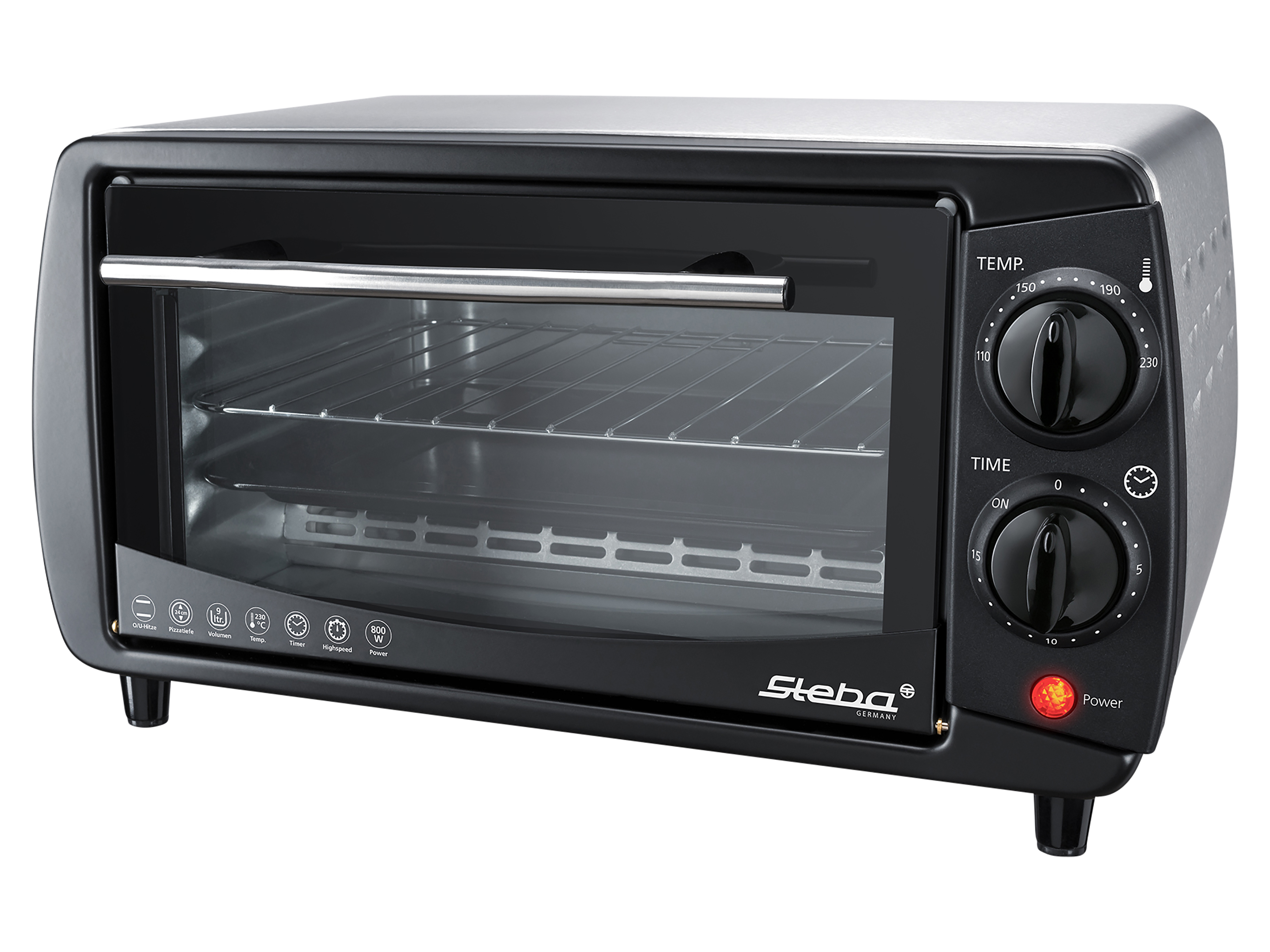 STEBA Mini-Backofen KB 9.2, 9 Liter, mit Backblech, 2 Ebenen, 800W STEBA Mini-Backofen KB 9.2, 9 Liter, mit Backblech, 2 Ebenen, 800W