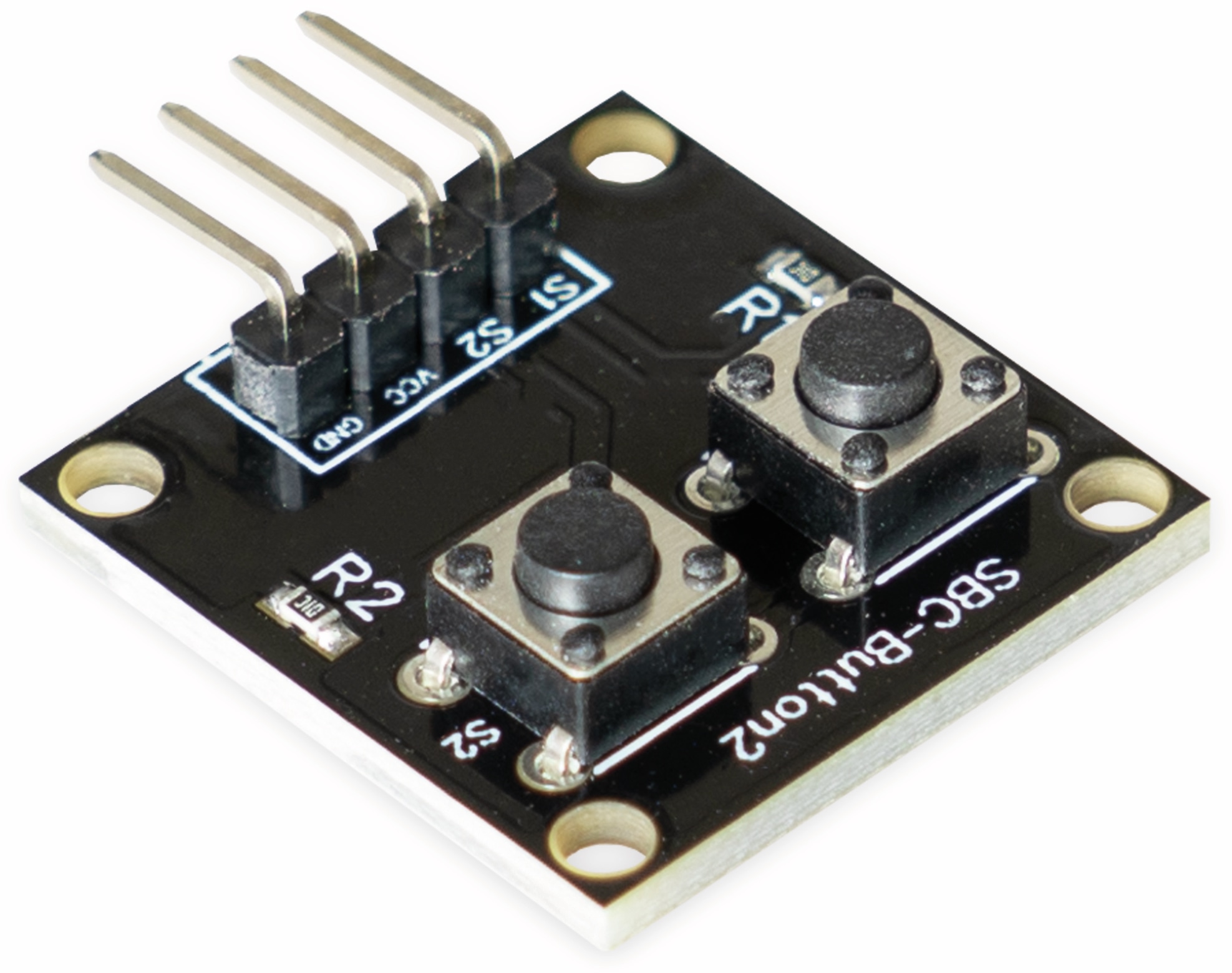 JOY-IT Platinenmodul für Raspberry Pi/Arduino mit 2 Druckknöpfen SBC-Button2 JOY-IT Platinenmodul für Raspberry Pi/Arduino mit 2 Druckknöpfen SBC-Button2