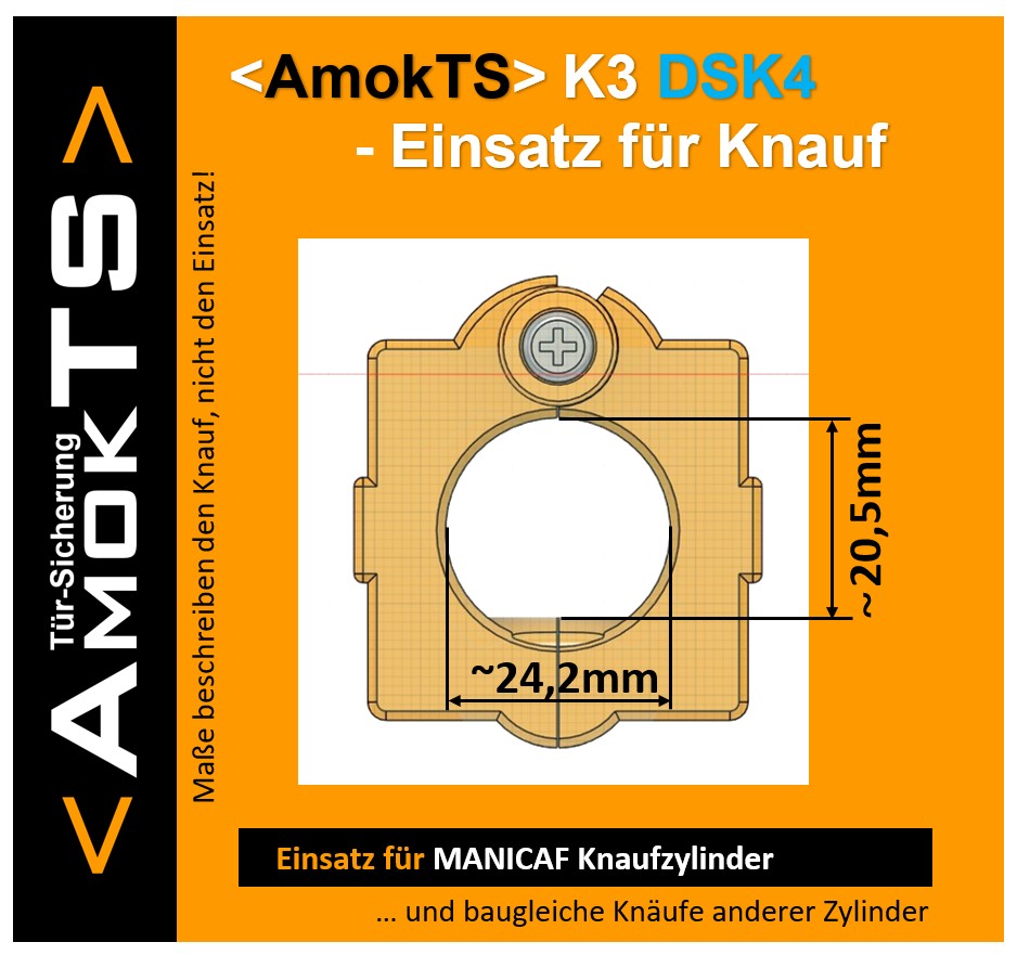 AMOKTS Türsicherungs-Einsatz, K3-DSK4 Türsicherungs-Einsatz, K3-DSK4
