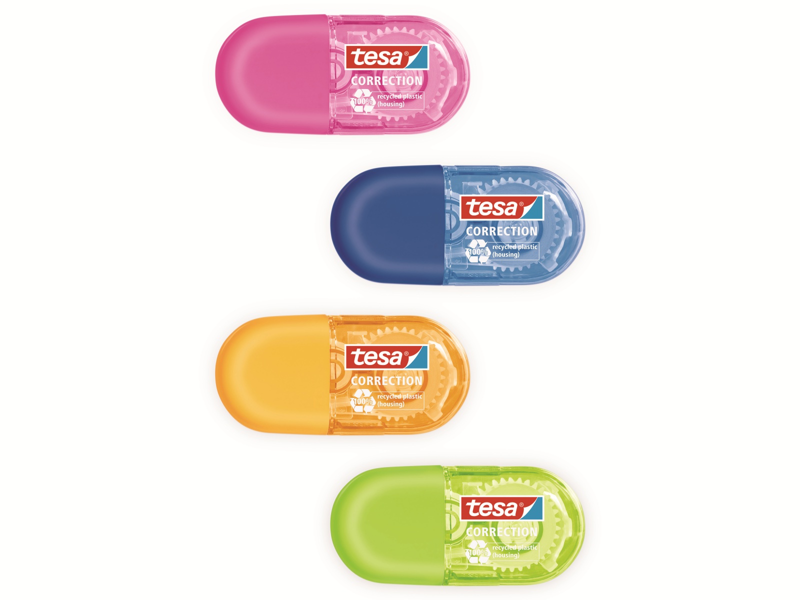 TESA Roller Korrigieren ecoLogo® Mini in 4 Farben, 6m:5mm, 59816-00000-00 TESA Roller Korrigieren ecoLogo® Mini in 4 Farben, 6m:5mm, 59816-00000-00