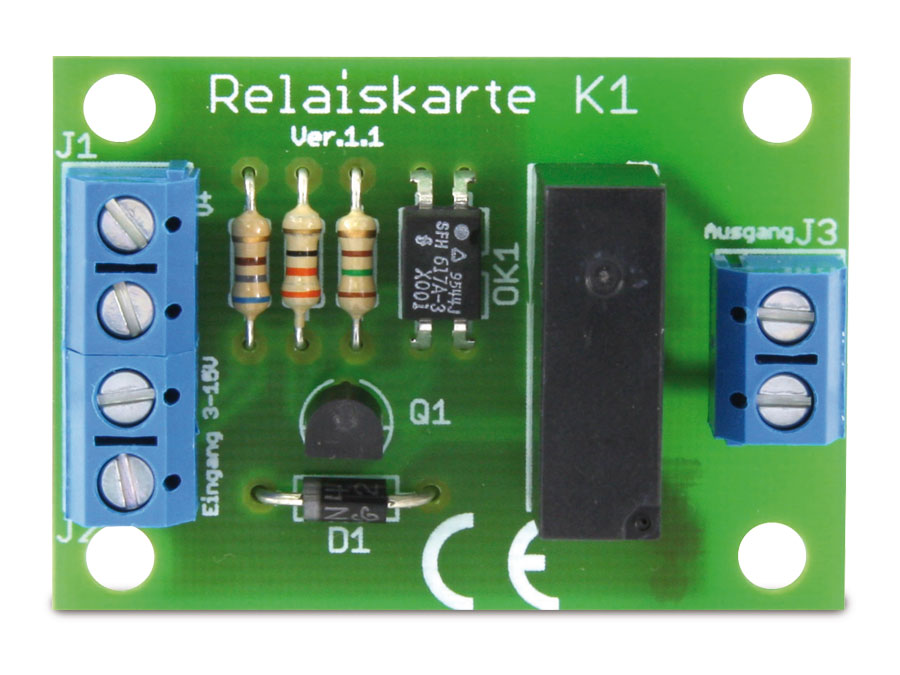 Bausatz Relaiskarte K1, V1.1 Bausatz Relaiskarte K1