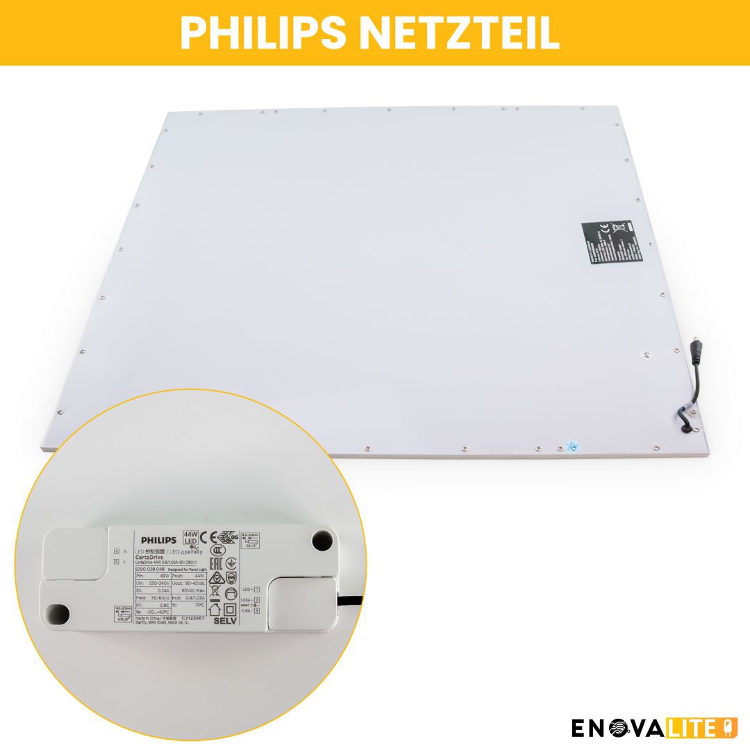 ENOVALITE LED-Panel, 36 W, 3600 lm, EEK: F, 620x620 mm, 3000 K, 90° Abstrahlwinkel, UGR >19 ENOVALITE LED-Panel, 36 W, 3600 lm, EEK: F, 620x620 mm, 3000 K