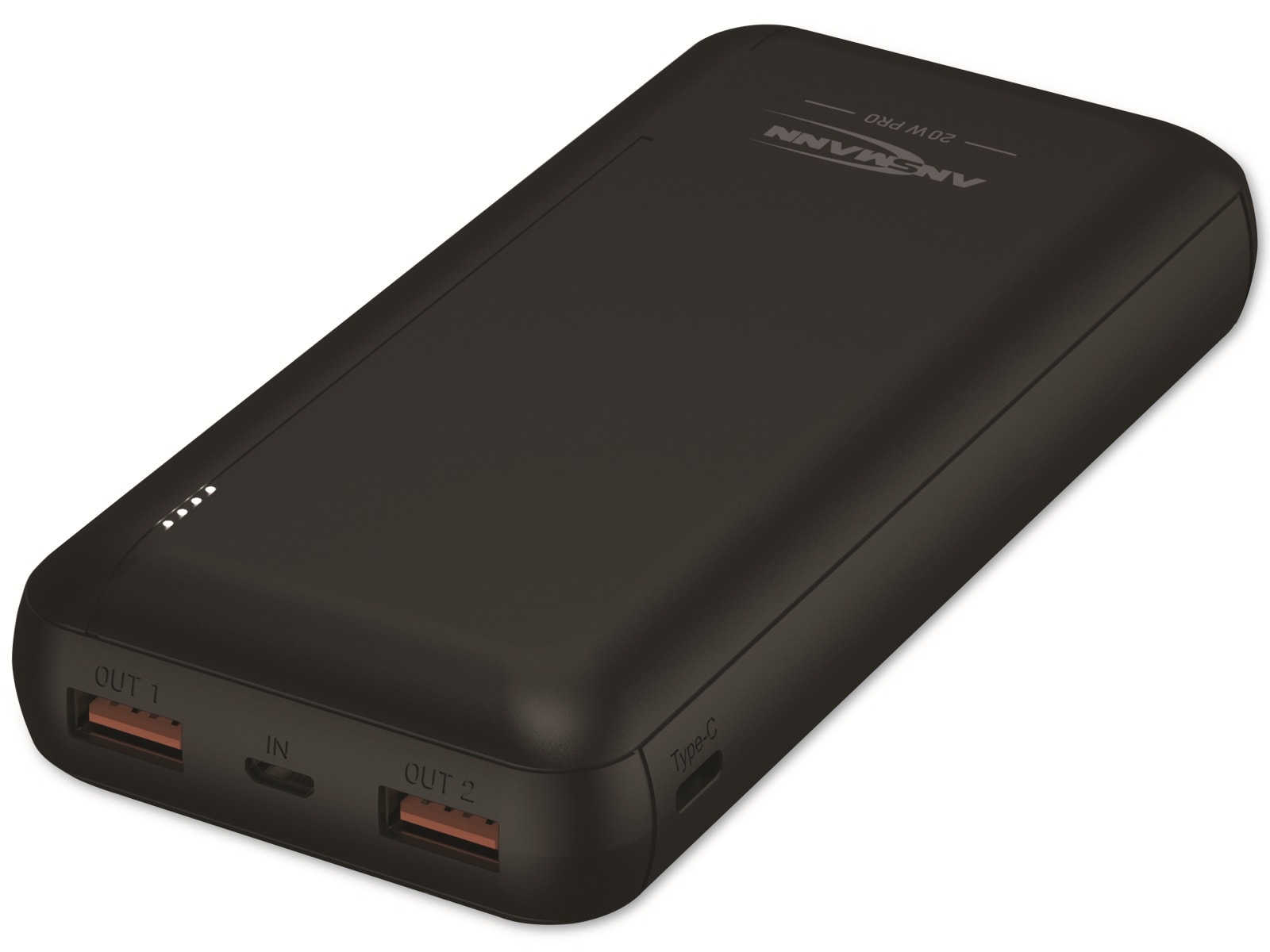 ANSMANN USB Powerbank PB320PD, 20000 mAh, 20 Wh, 2x USB-A Port, QC 3.0 ANSMANN USB Powerbank PB320PD, 20000 mAh, 20 Wh, 2x USB-A Port, QC 3.0