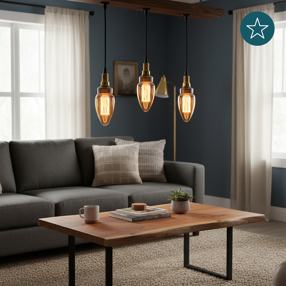 LUXULA LED-Filament-Lampe,, Vintage Kerze, E14, 2,3W, 65lm, 1800K LUXULA LED-Filament-Lampe,, Vintage Kerze, E14, 2,3W, 65lm, 1800K