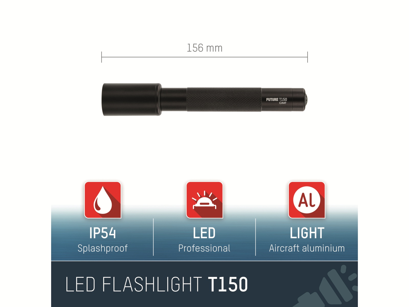 ANSMANN LED-Taschenlampe Future T150, Alu, 3W, 150 lm, batteriebetrieben ANSMANN LED-Taschenlampe Future T150, Alu, 3W, 150 lm, batteriebetrieben
