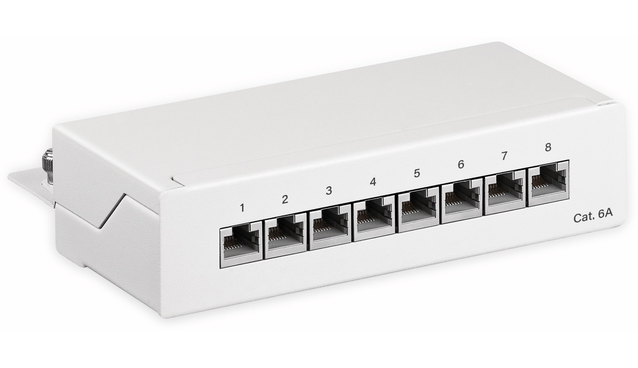 GOOBAY CAT.6a Patchpanel 62067, Mini, 8-fach, STP, weiß GOOBAY CAT.6a Patchpanel 62067, Mini, 8-fach, STP, weiß