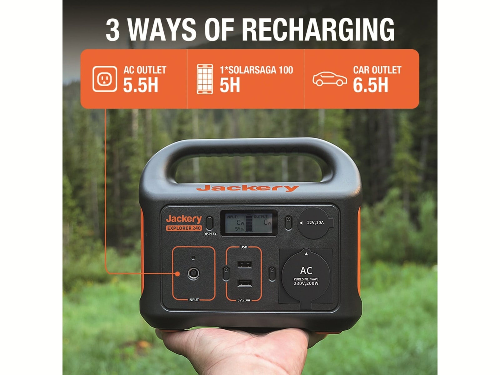 JACKERY Powerstation-Set Explorer 240EU + 100 W Solarmodul JACKERY Powerstation-Set Explorer 240EU + 100 W Solarmodul
