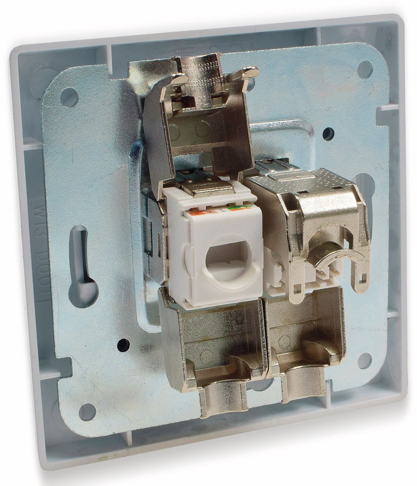 DELPHI RJ45-Doppeldose, CAT.6, weiß DELPHI RJ45-Doppeldose, CAT.6, weiß