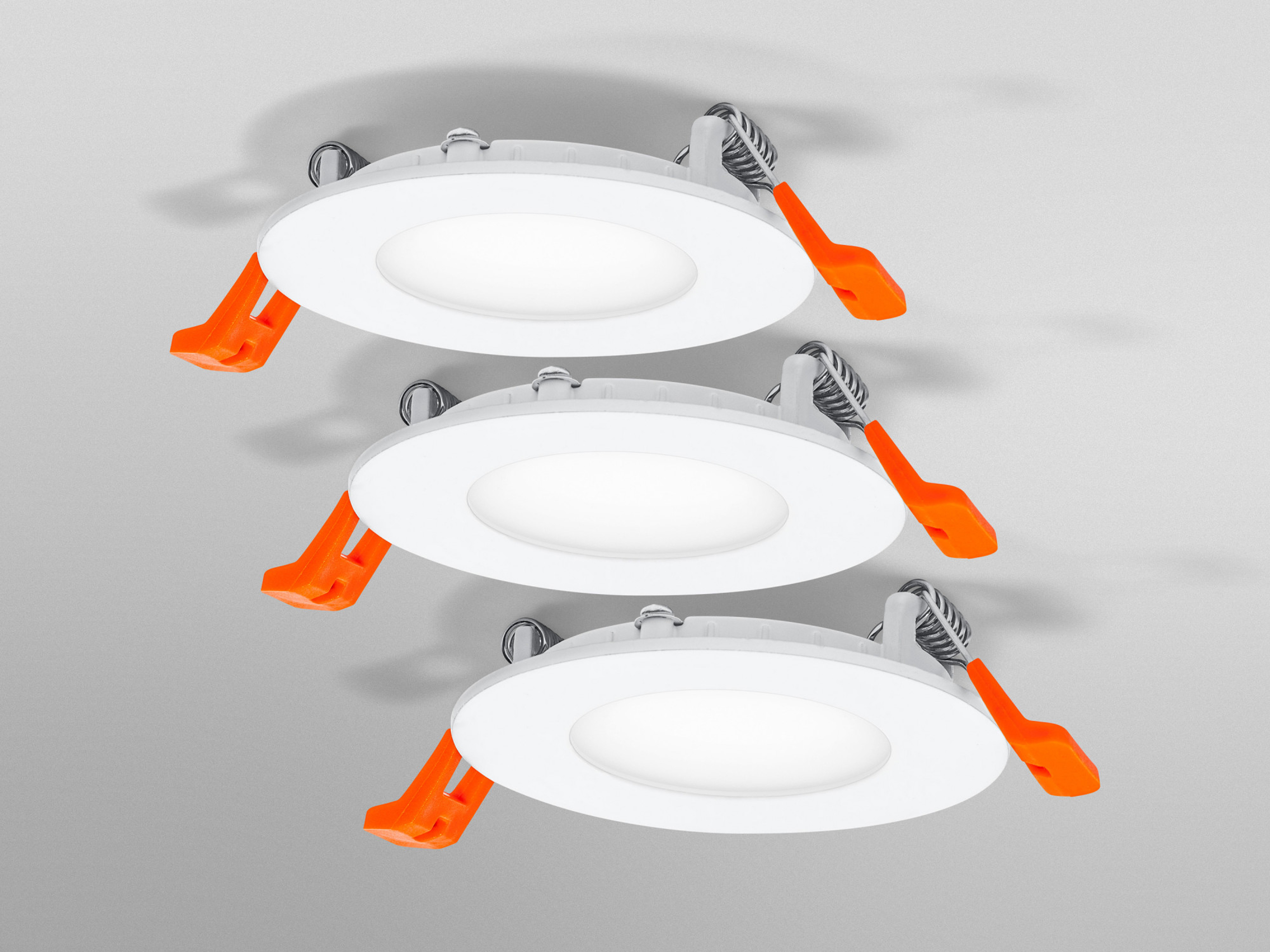OSRAM LED-Einbauleuchte, ultra slim, 4,5W, 720 lm, 3000K, IP20, warmweiß, Ø 85 mm, 3 Stück OSRAM LED-Einbauleuchte, ultra slim, 4,5W, 720 lm, 3000K, IP20, warmweiß, Ø 85 mm, 3 Stück