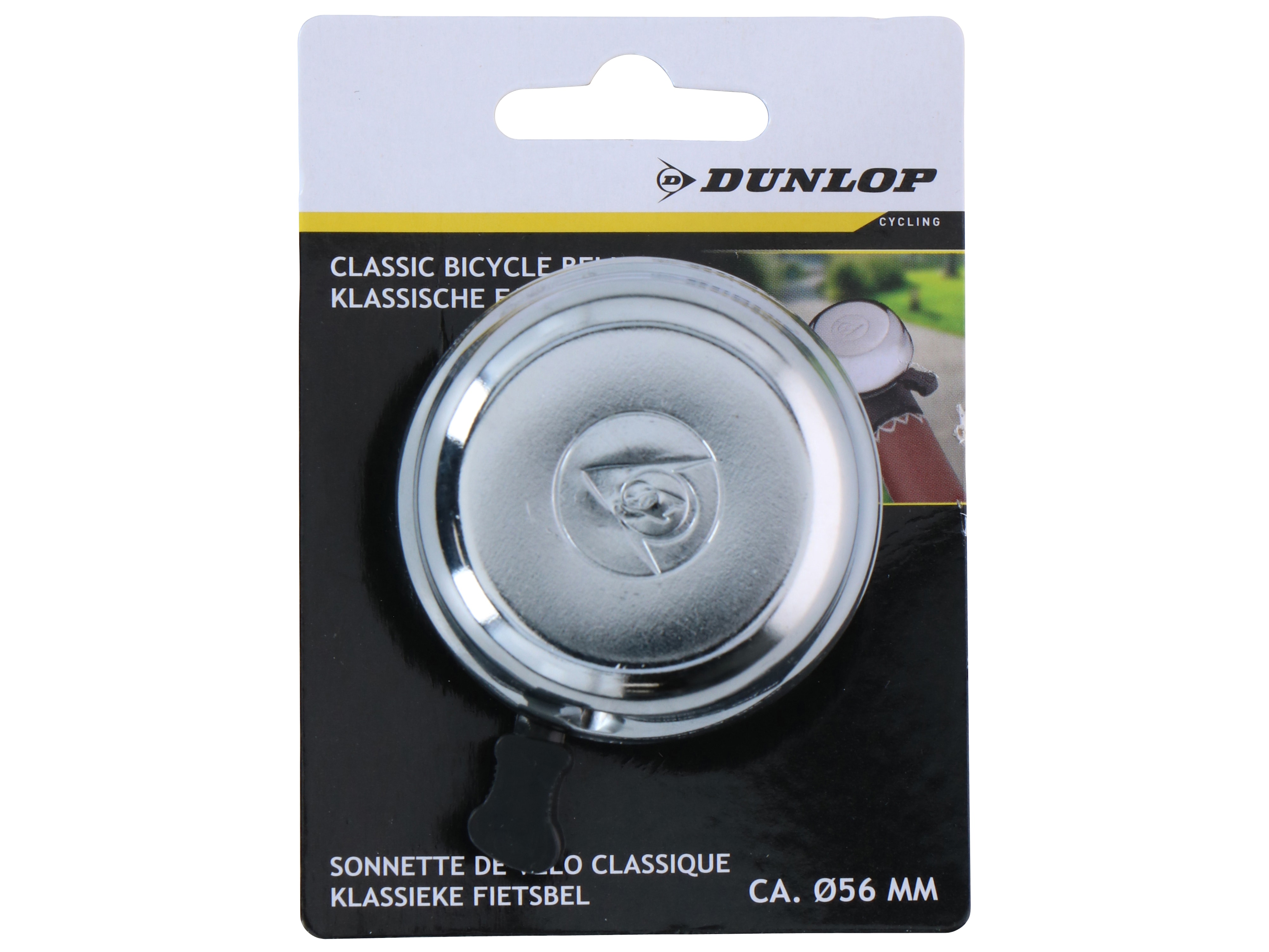 DUNLOP Fahrrad-Glocke, 56 mm, silber DUNLOP Fahrrad-Glocke, 56 mm, silber