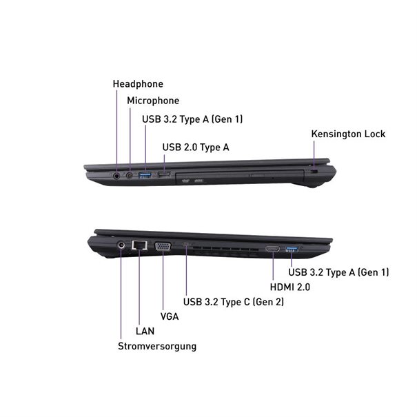 TERRA Notebook Mobile 1516R Intel® Core™ i5-1334U, 16 GB DDR4, 500 GB M.2 SSD NVME TERRA Notebook Mobile 1716U Intel® Core™ i5-1334U, 16 GB DDR4, 500 GB M.2 SSD NVME