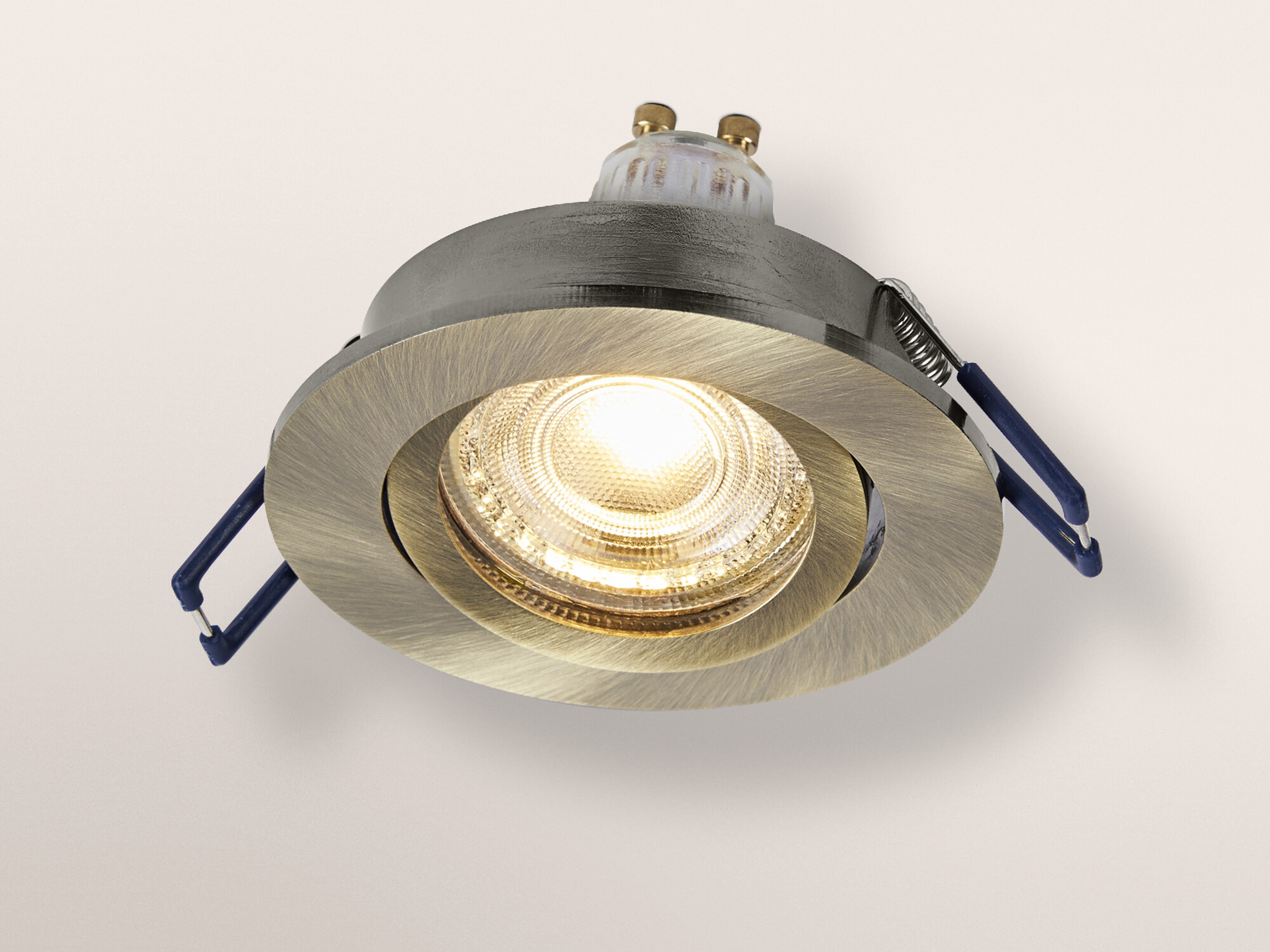 OSRAM LED-Einbauleuchte, GU10, 4,5W, 2700K, 400lm, warmweiß, IP20, Grün-Messing, 3er Set OSRAM LED-Einbauleuchte, GU10, 4,5W, 2700K, 400lm, warmweiß, IP20, Grün-Messing, 3er Set