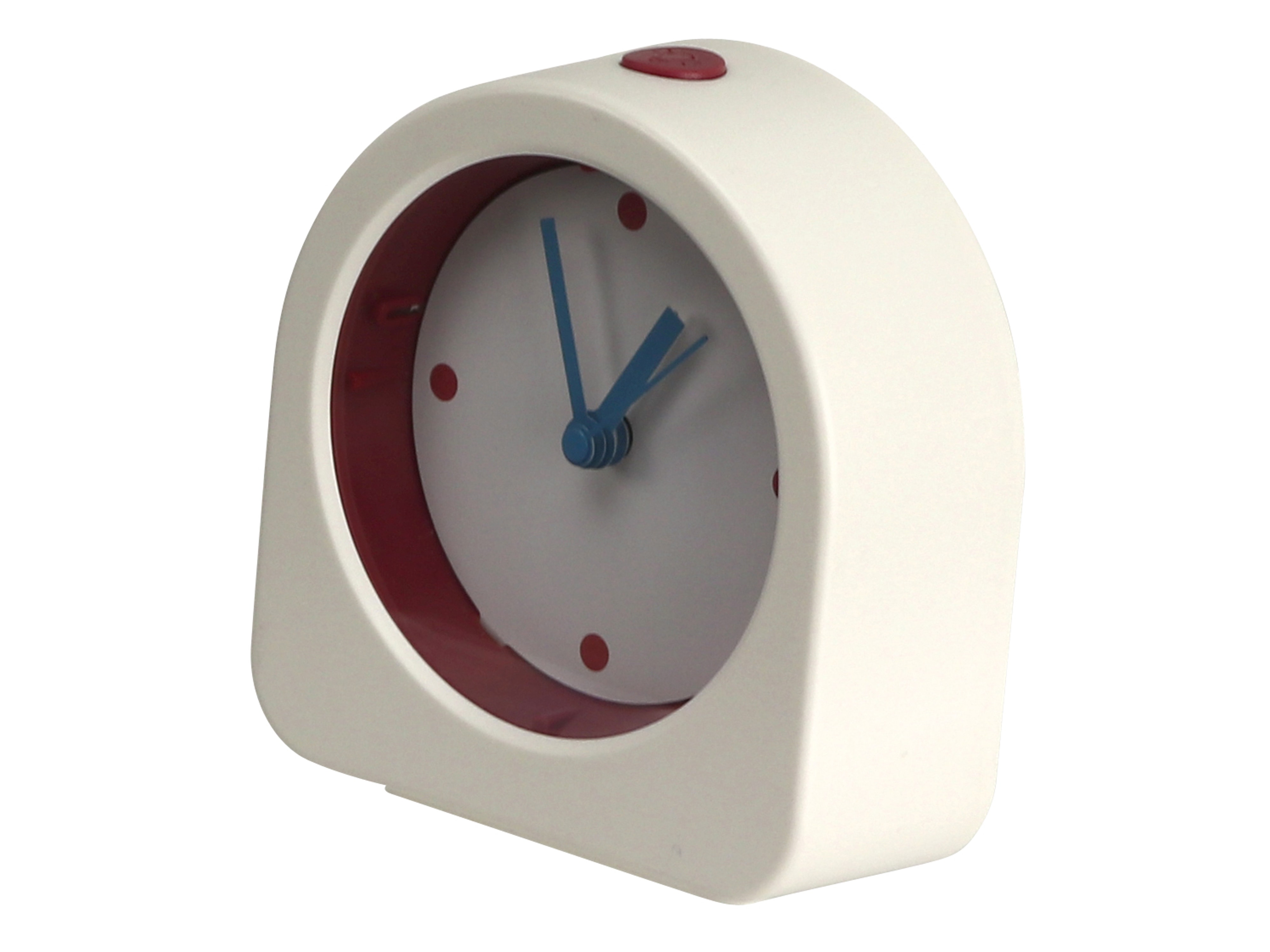 Quarzwecker, 823-02-2020-09, weiß/rot, B-Ware Quarzwecker, 823-02-2020-09, weiß/rot, B-Ware