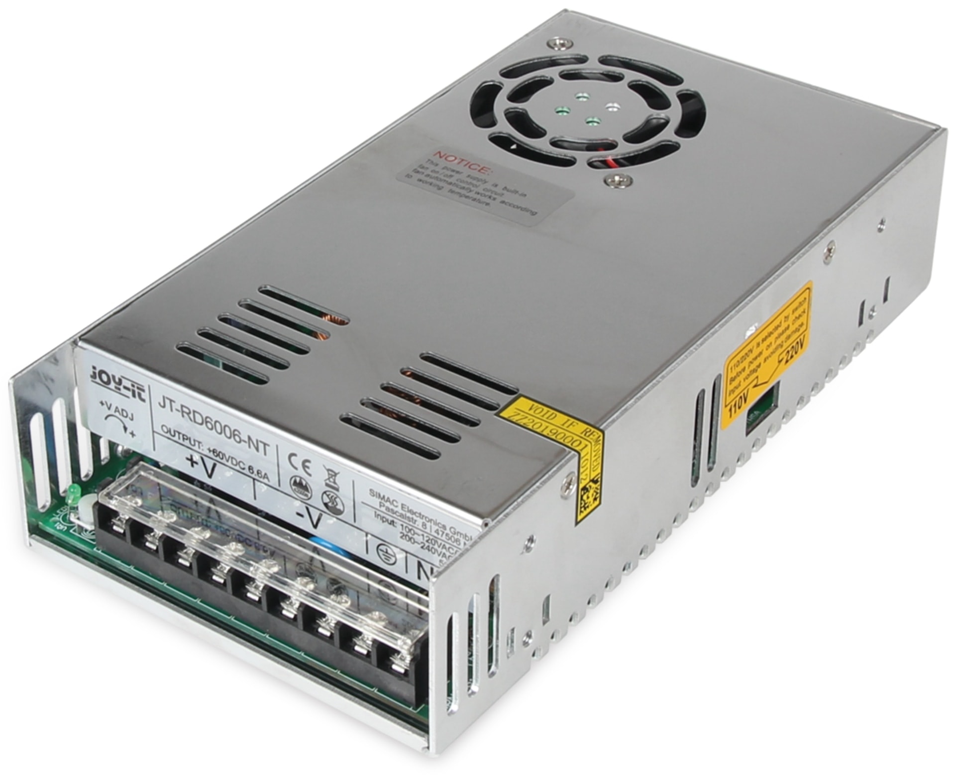 JOY-IT, Schaltnetzteil, JT-RD6006-NT, 400 W, 60 V, 6,6 A JOY-IT, Schaltnetzteil, JT-RD6006-NT, 400 W, 60 V, 6,6 A