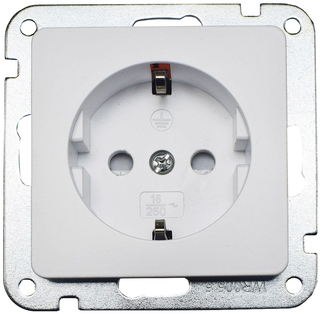 MILOS Schutzkontakt-Steckdose 22771, 16A/250V, Klemmanschluss, weiß matt MILOS Schutzkontakt-Steckdose 22771, 16A/250V, Klemmanschluss, weiß matt