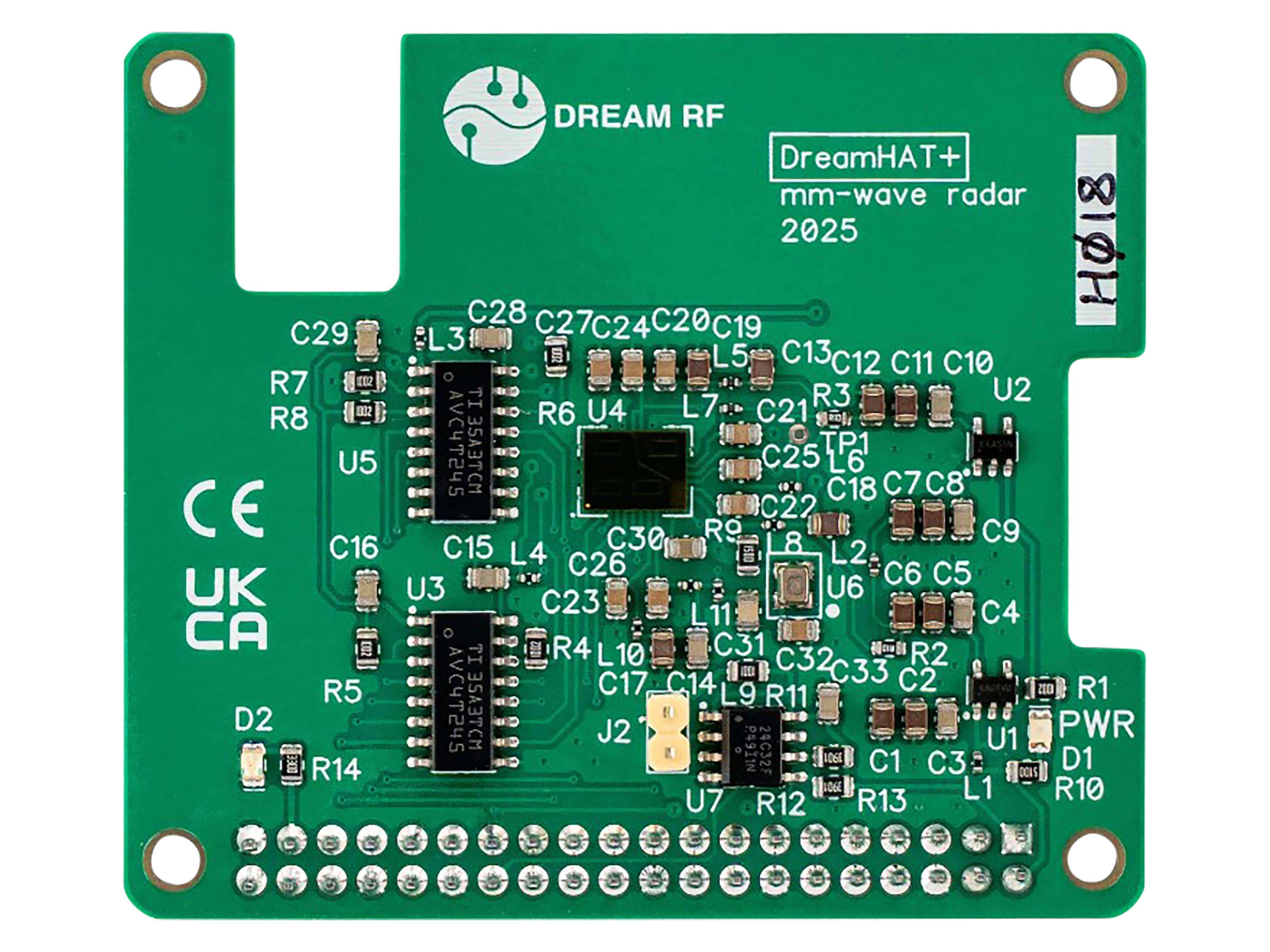 DREAM RF DreamHAT+ Radar für Raspberry Pi 4 und Pi 5 DREAM RF DreamHAT+ Radar für Raspberry Pi 4 und Pi 5
