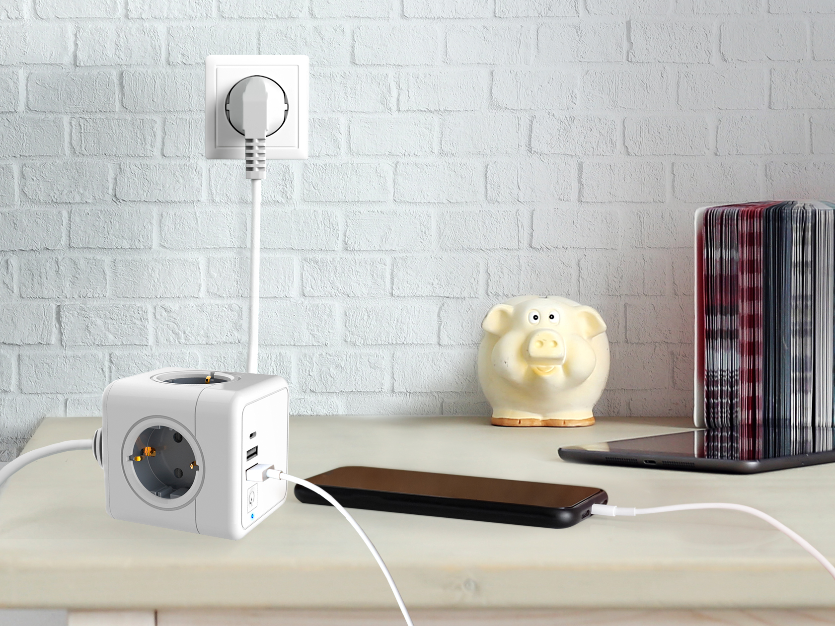TECHNAXX Steckdosenwürfel Power Cube TX-195, 4-fach, 2x USB-A, 1x USB-C TECHNAXX Steckdosenwürfel Power Cube TX-195, 4-fach, 2x USB-A, 1x USB-C