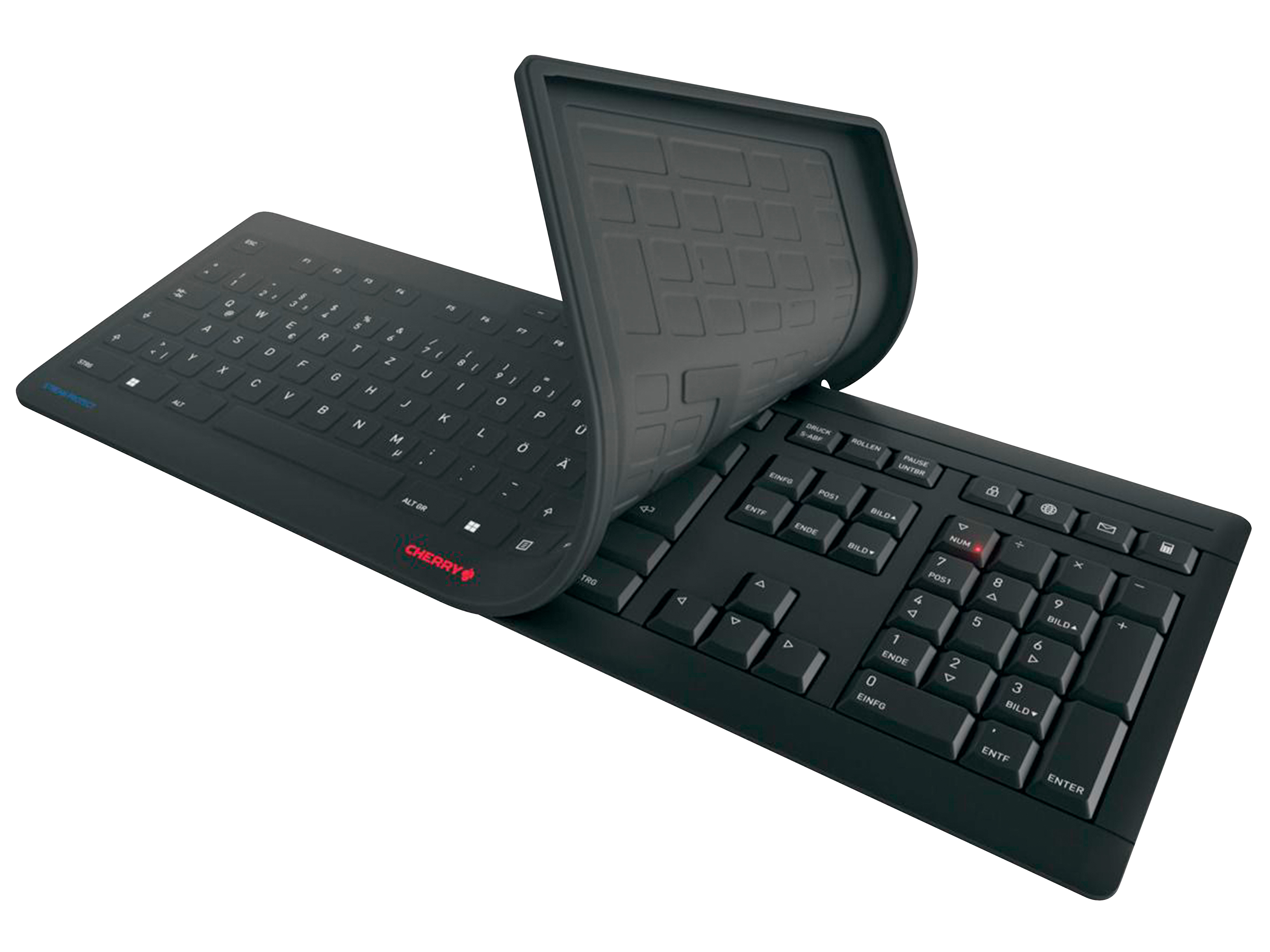 CHERRY Tastatur Stream Protect Wireless schwarz CHERRY Tastatur Stream Protect Wireless schwarz