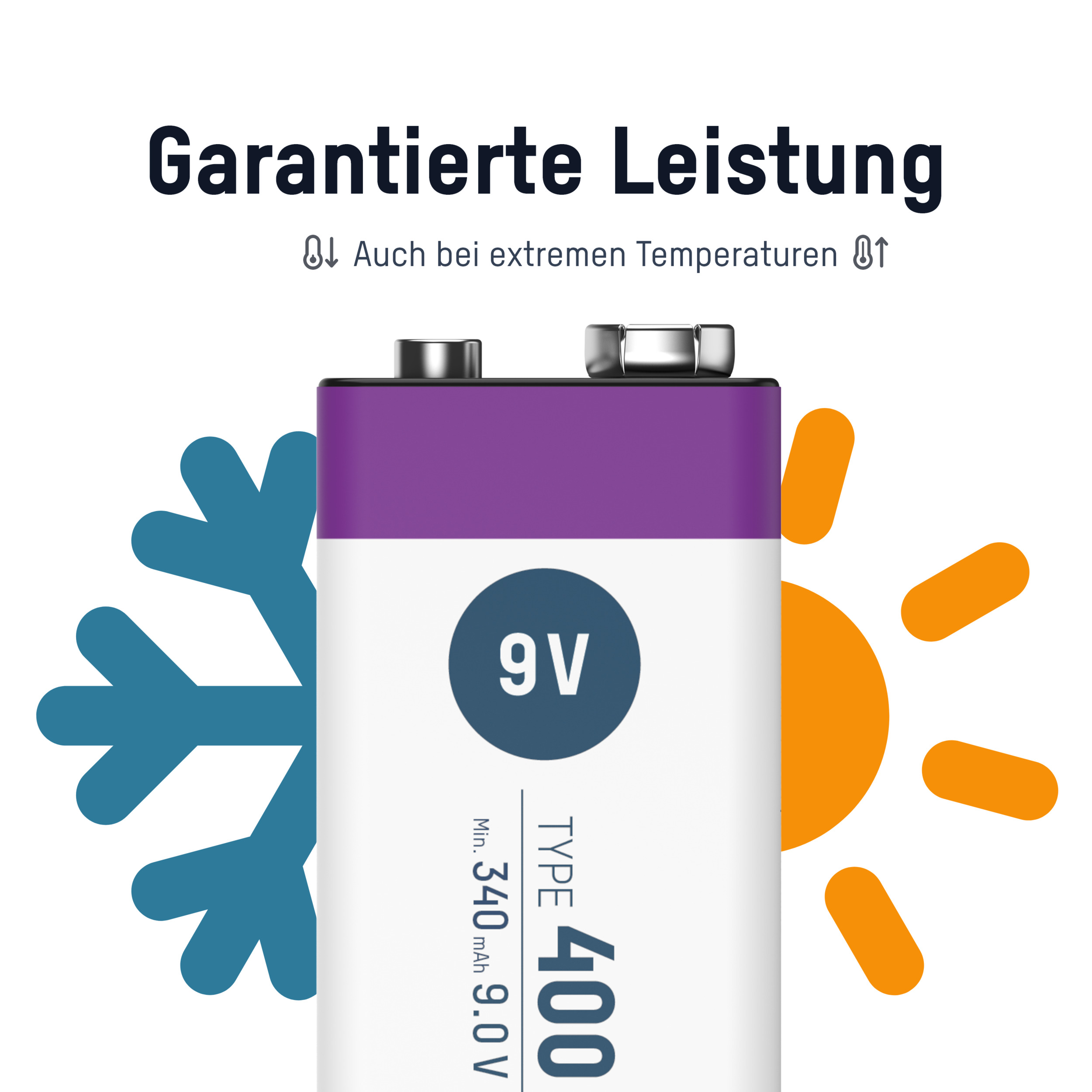 ANSMANN Li-Ion 9V-Block-Akku, Typ 400 (min. 340mAh) ANSMANN Li-Ion 9V-Block-Akku, Typ 400 (min. 340mAh)