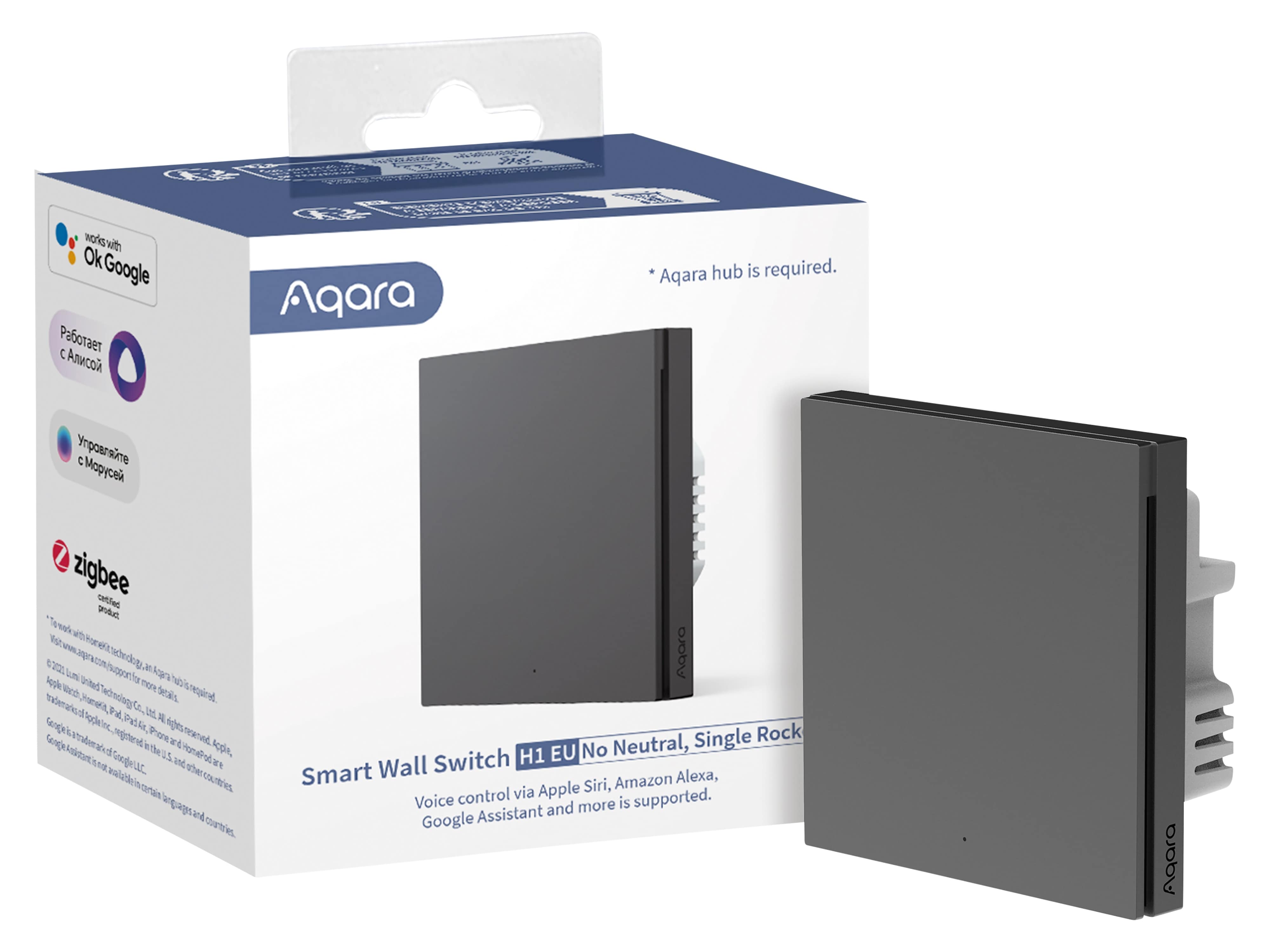 AQARA Funk-Wandschalter WS-EUK01-G, H1, grau AQARA Funk-Wandschalter WS-EUK01-G, H1, grau