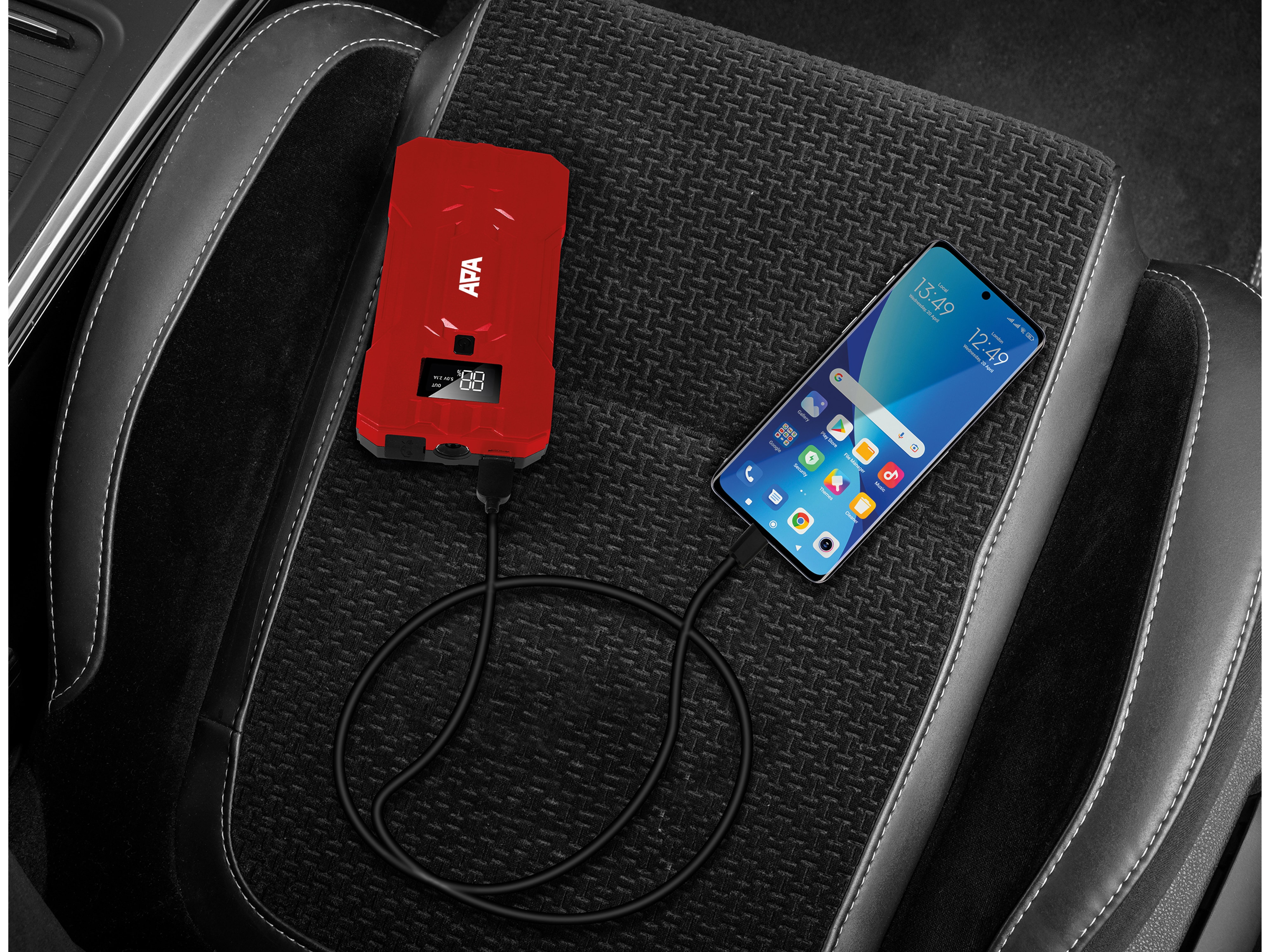 APA Lithium Powerpack 10.000 mAh, mit Starthilfe 16443 APA Lithium Powerpack 10.000 mAh, mit Starthilfe 16443