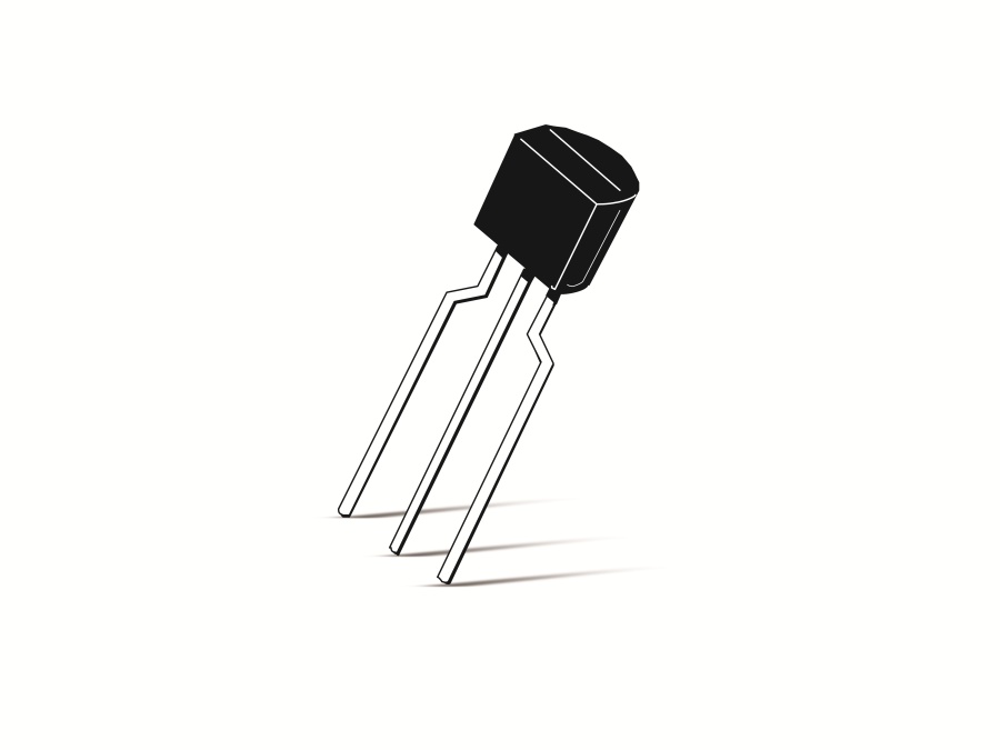 Transistor BC556B, PNP, 80 V, 0,1 A, TO92