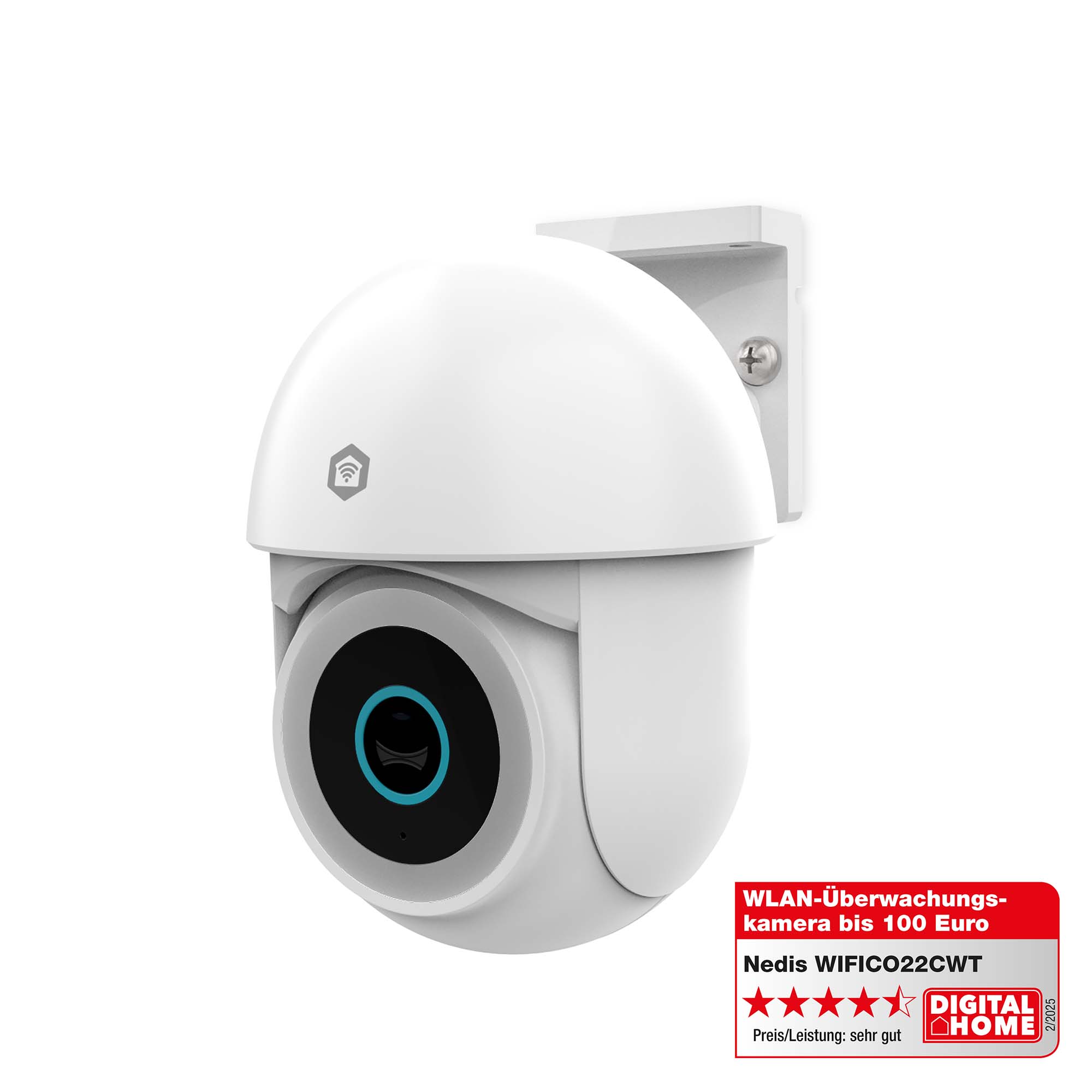 NEDIS Überwachungskamera SmartLife, WIFICO22CWT, Außen, Spotlight, weiß