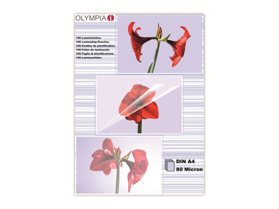 OLYMPIA Laminiertaschen DIN A4, 100 Stk OLYMPIA Laminiertaschen DIN A4, 100 Stk