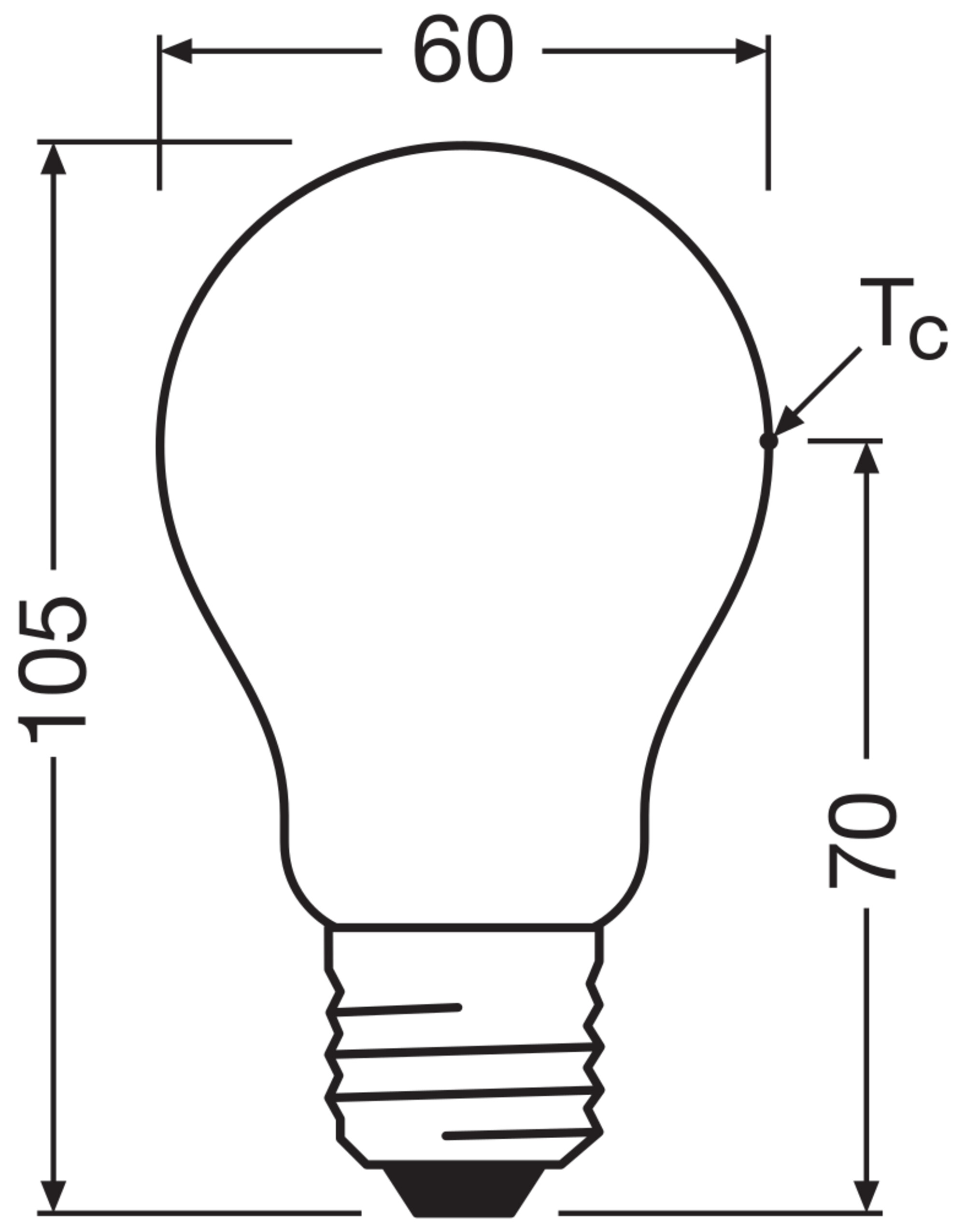 OSRAM LED-Lampe, Kolbenform, E27, 5 W, 4000 K, EEK: A, 1055 lm, neutralweiß